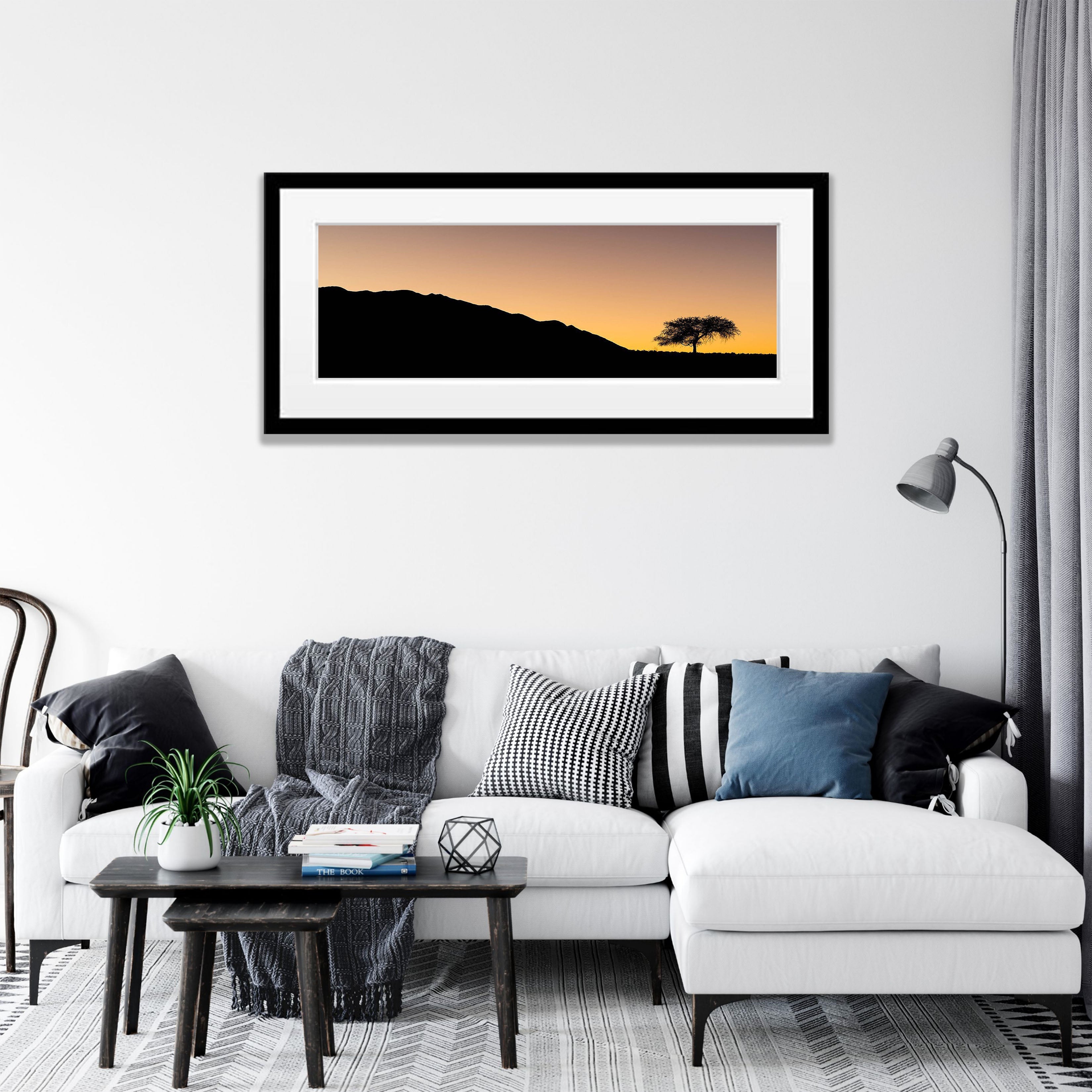 Sunset with camel thorn tree, Namibia, Africa