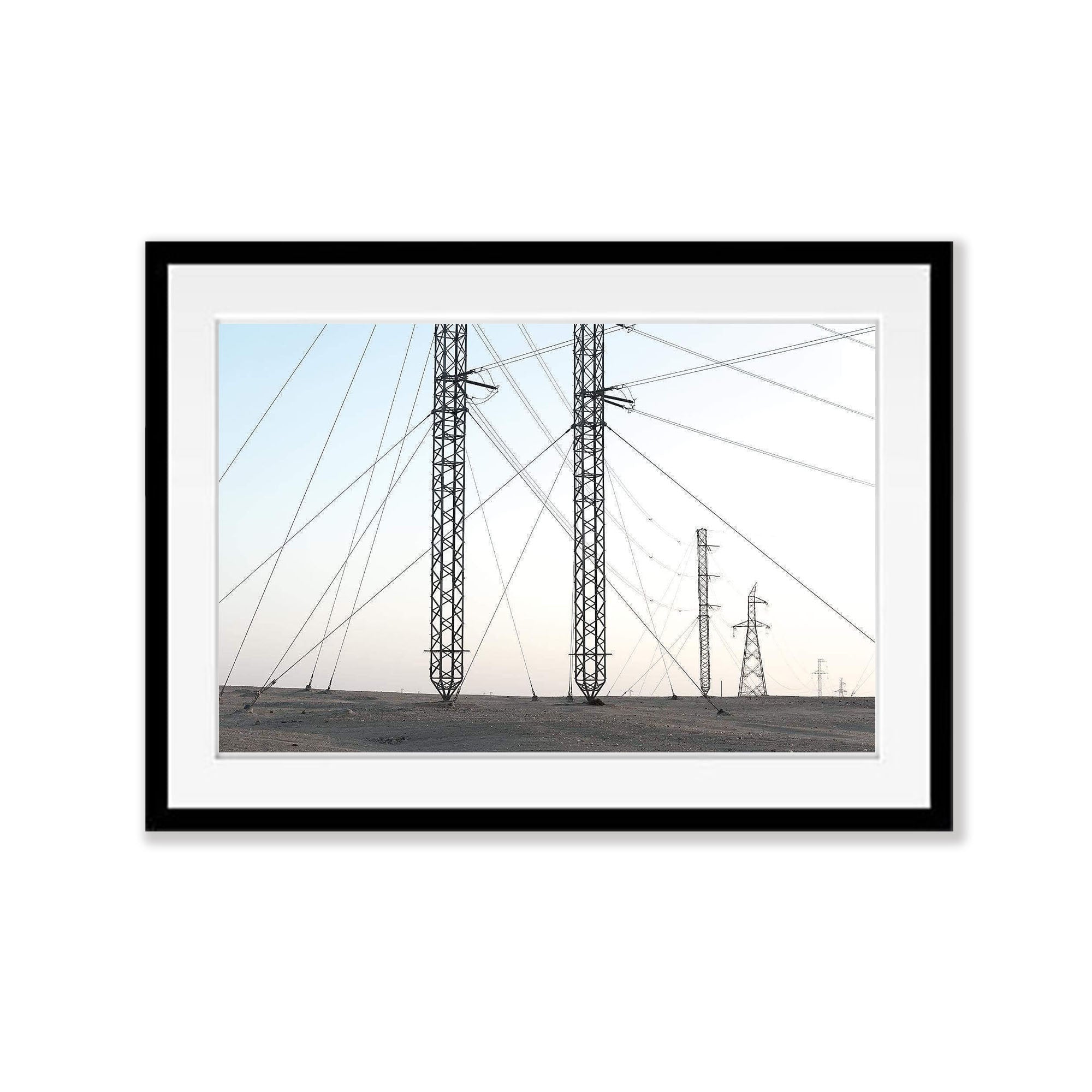 Powerlines abstract, Namibia, Africa