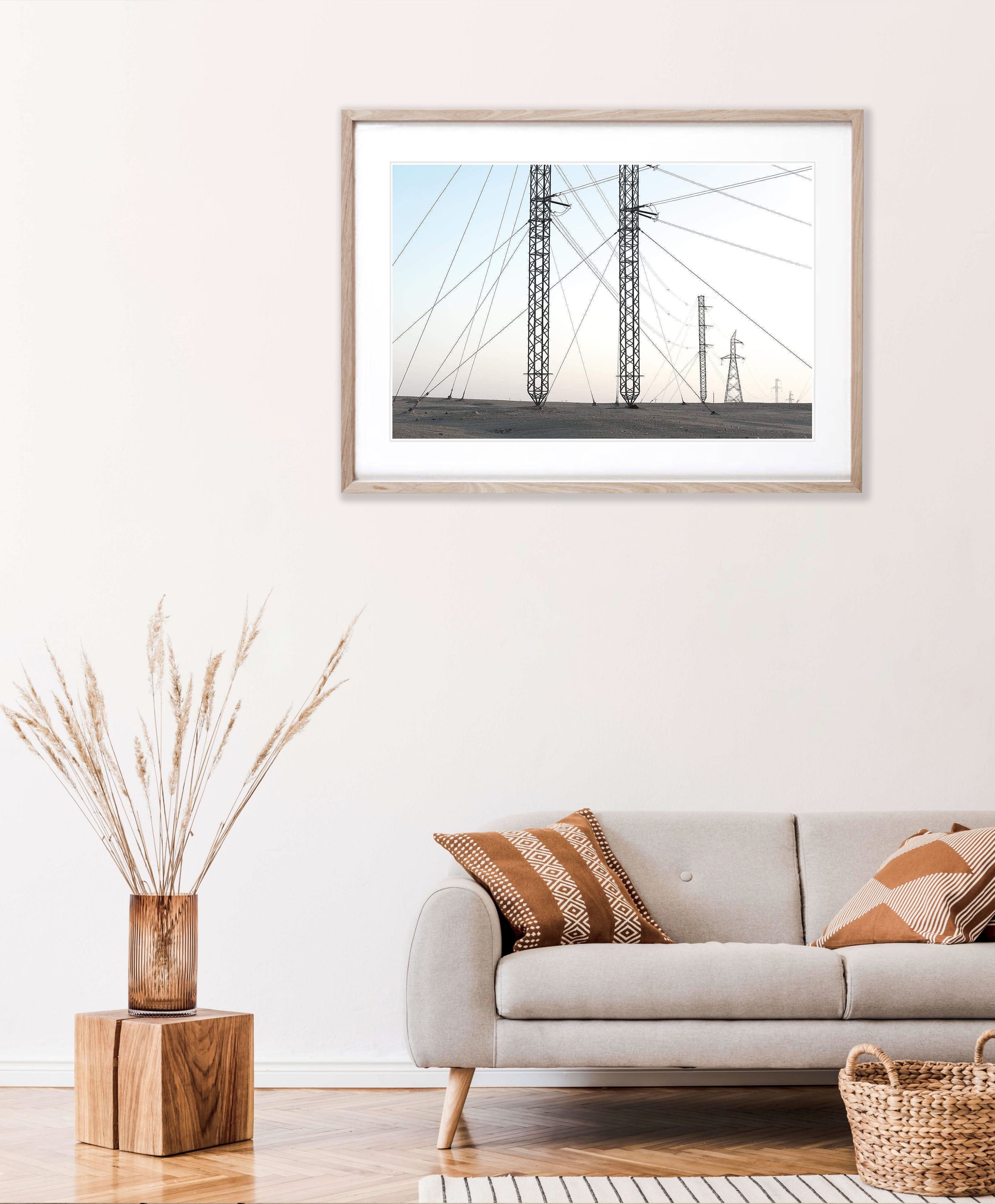 Powerlines abstract, Namibia, Africa