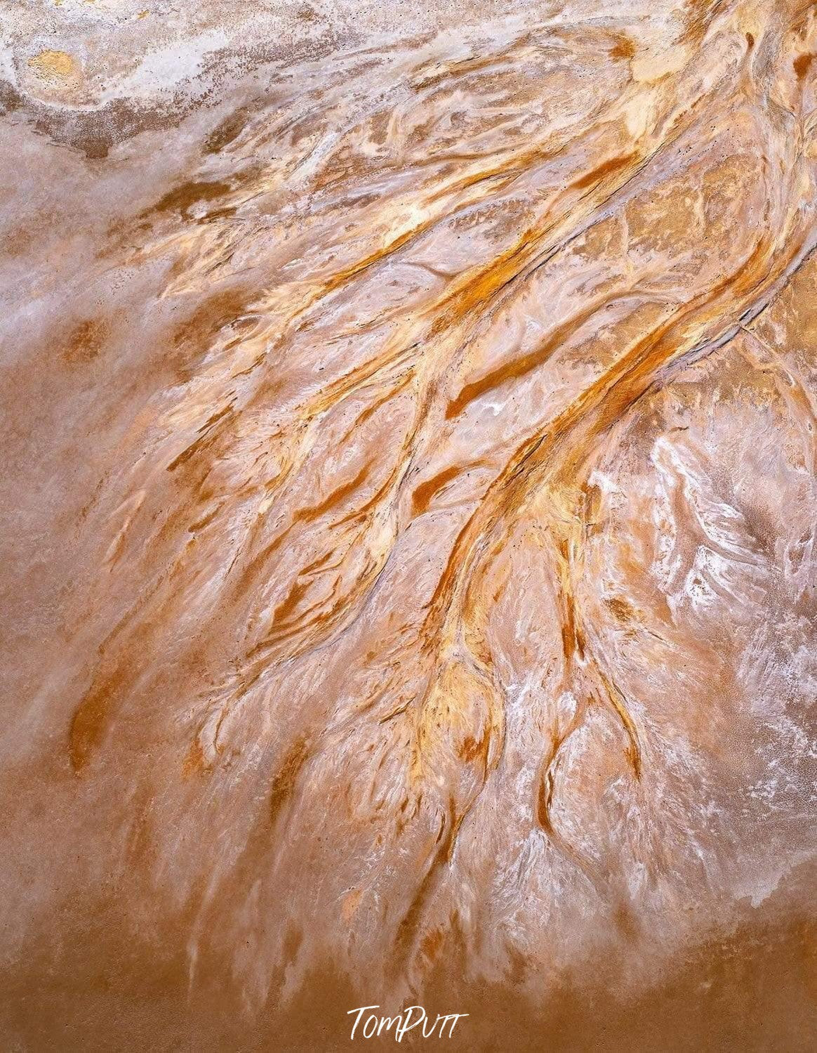 Orange and mustard texture on land, Nature's Artwork