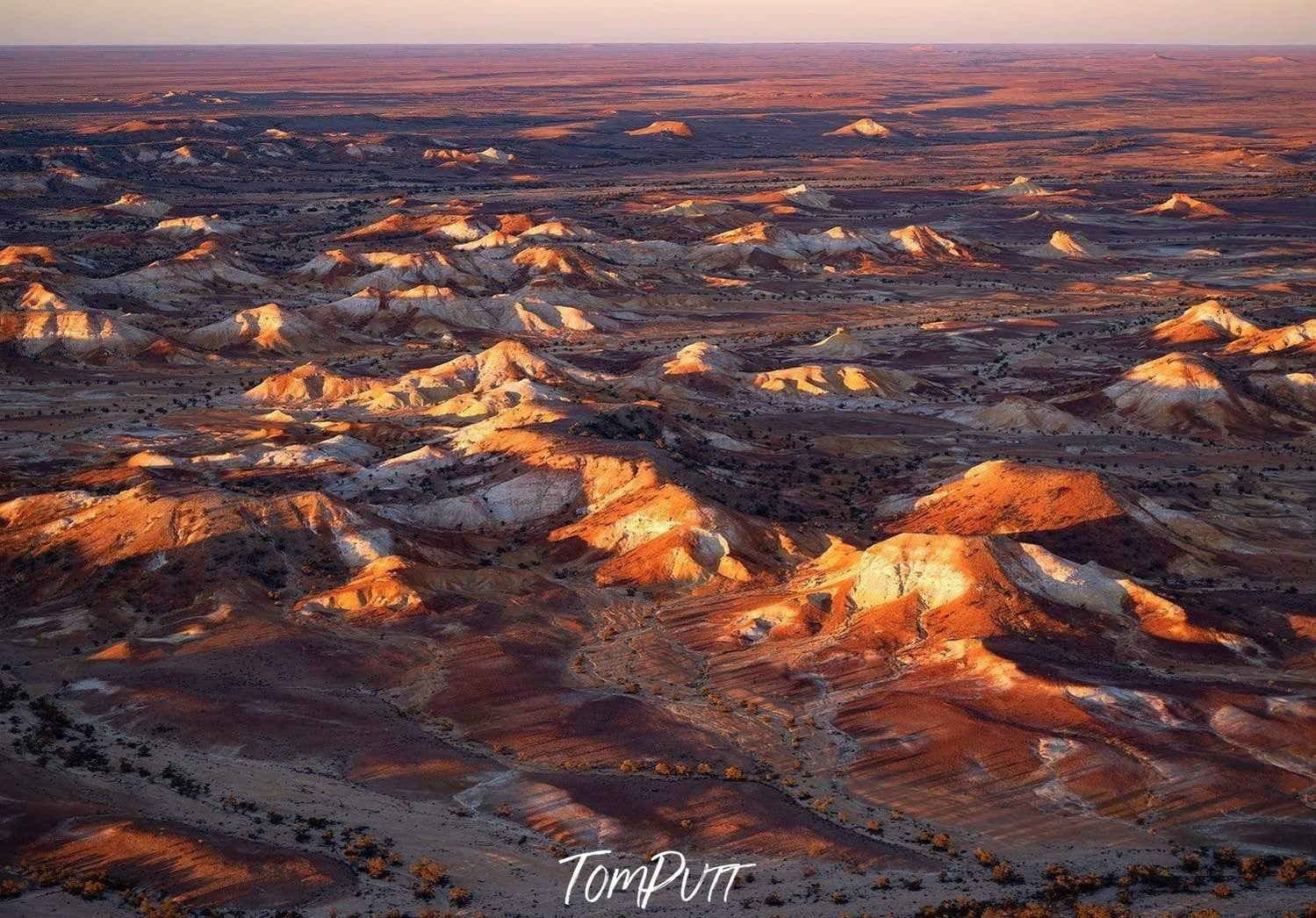 Aerial view of the land of golden mountains, Painted Hills #39