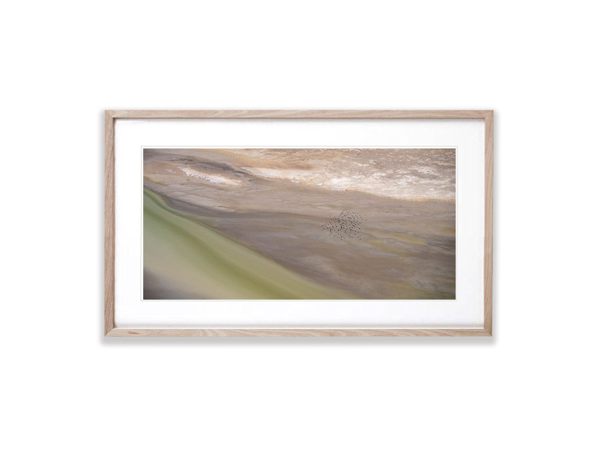 Pelicans over Warburton Groove, Lake Eyre, SA