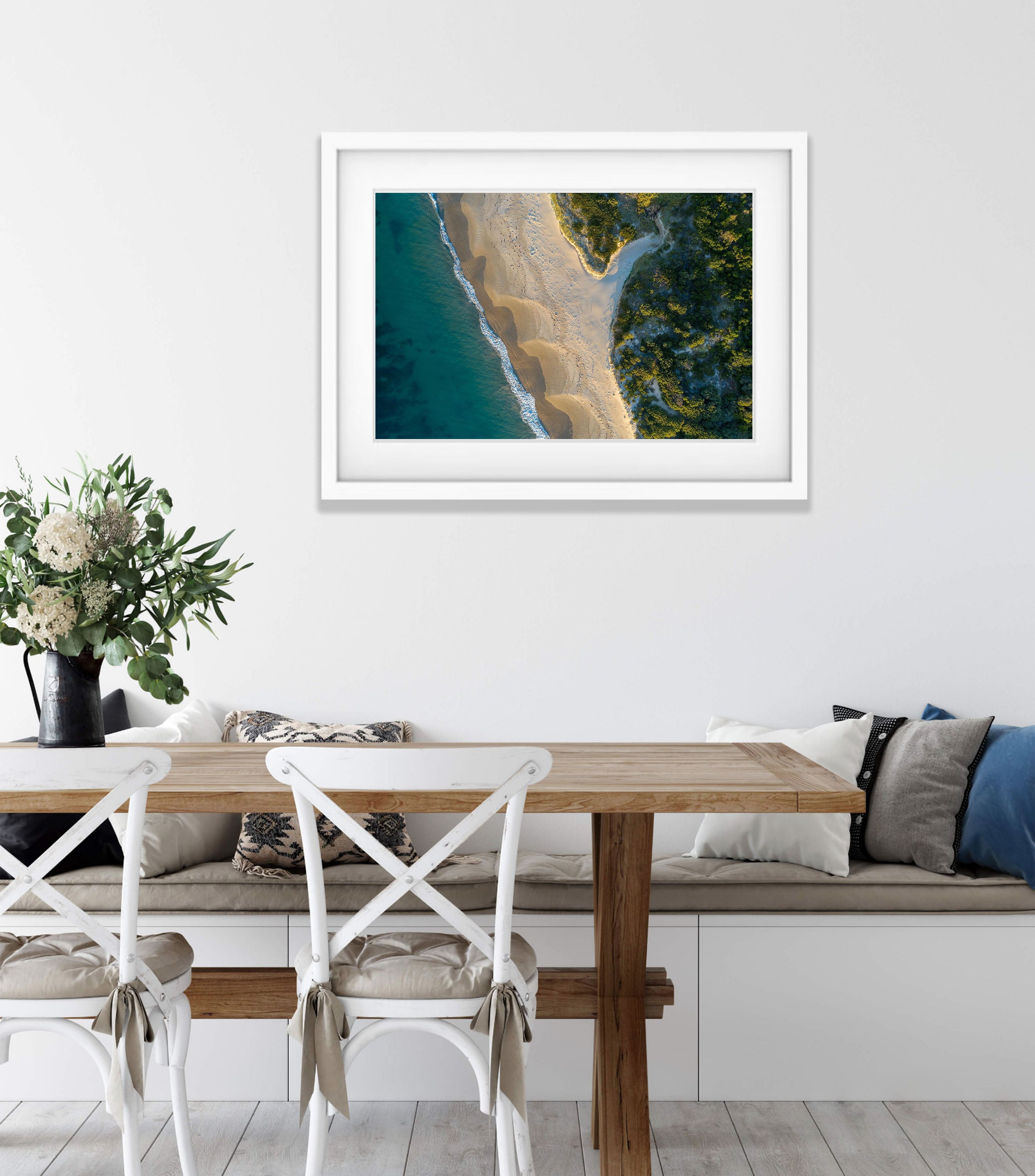 Point Leo Beach from above, Mornington Peninsula, VIC