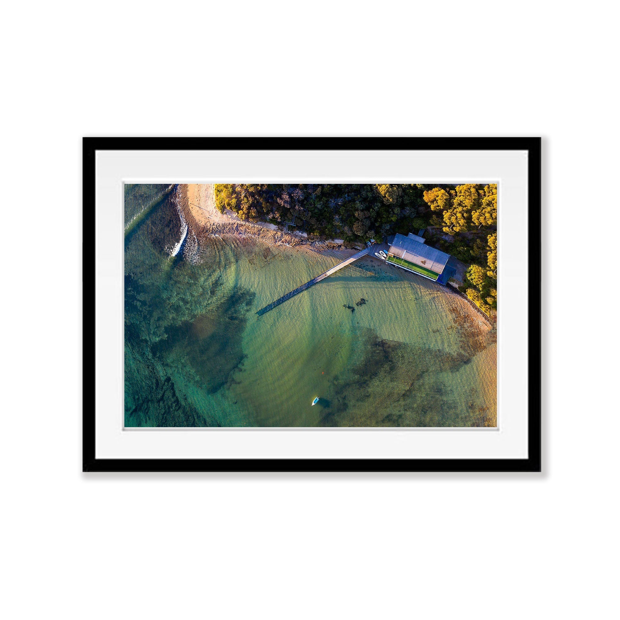 Point Leo Yacht Club from above, Mornington Peninsula, VIC