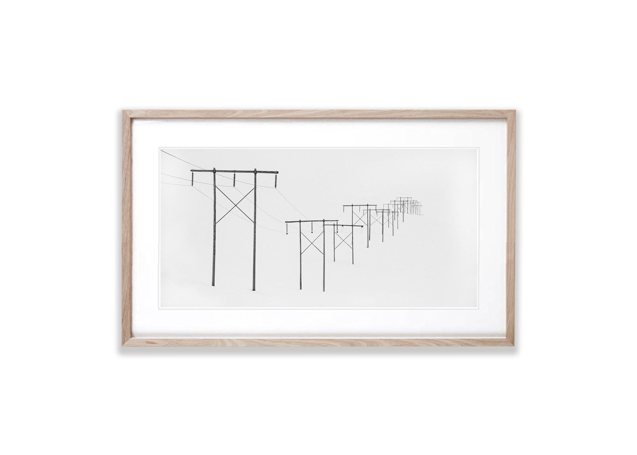 Power Poles in snow, Iceland