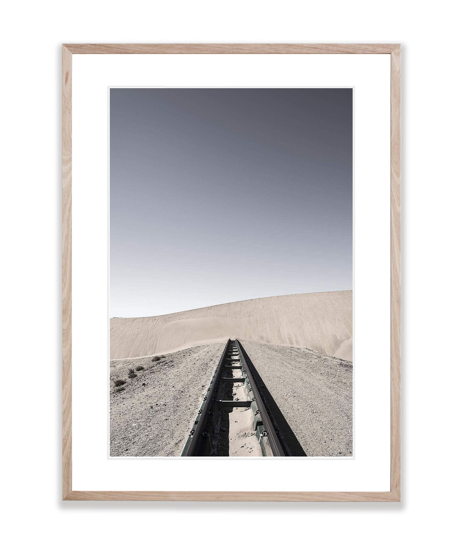 Railway Line disappearing into the dunes, Namibia