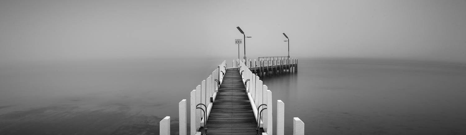 A wooden bridge track over a lake, Safety Beach Jetty - Mornington Peninsula VIC
