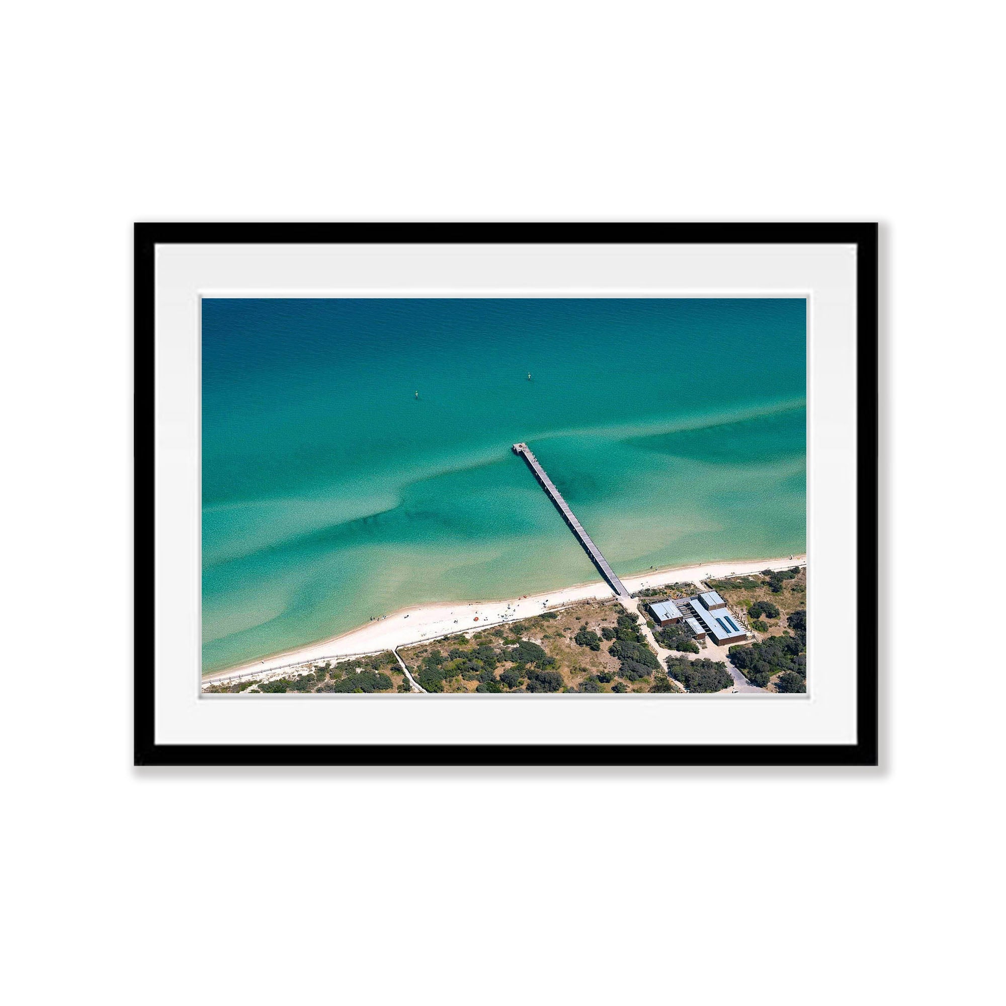 Seaford Pier from above, Mornington Peninsula, Victoria