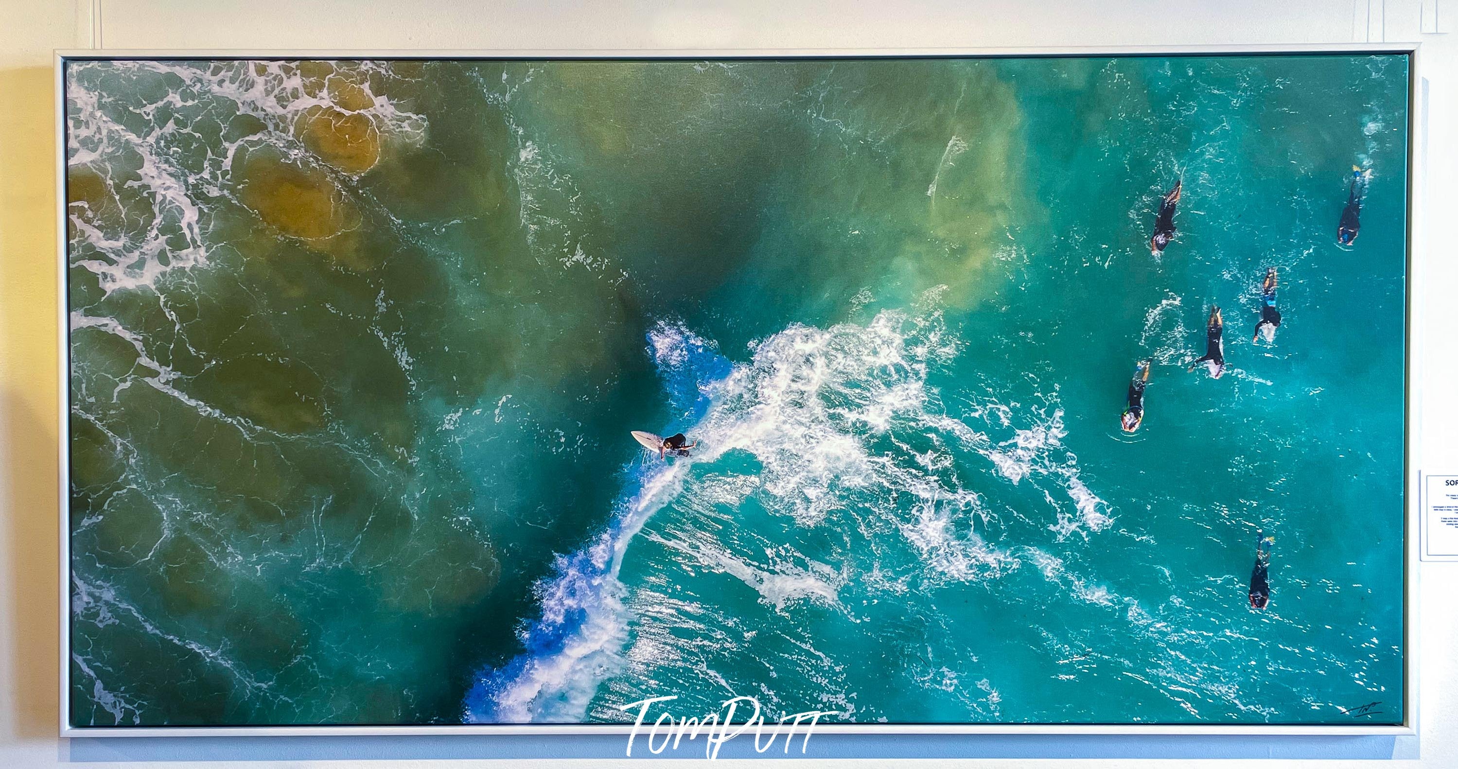 ARTWORK INSTOCK - Sorrento Line Up, Mornington Peninsula - 200 x 100cms Canvas White Framed Print