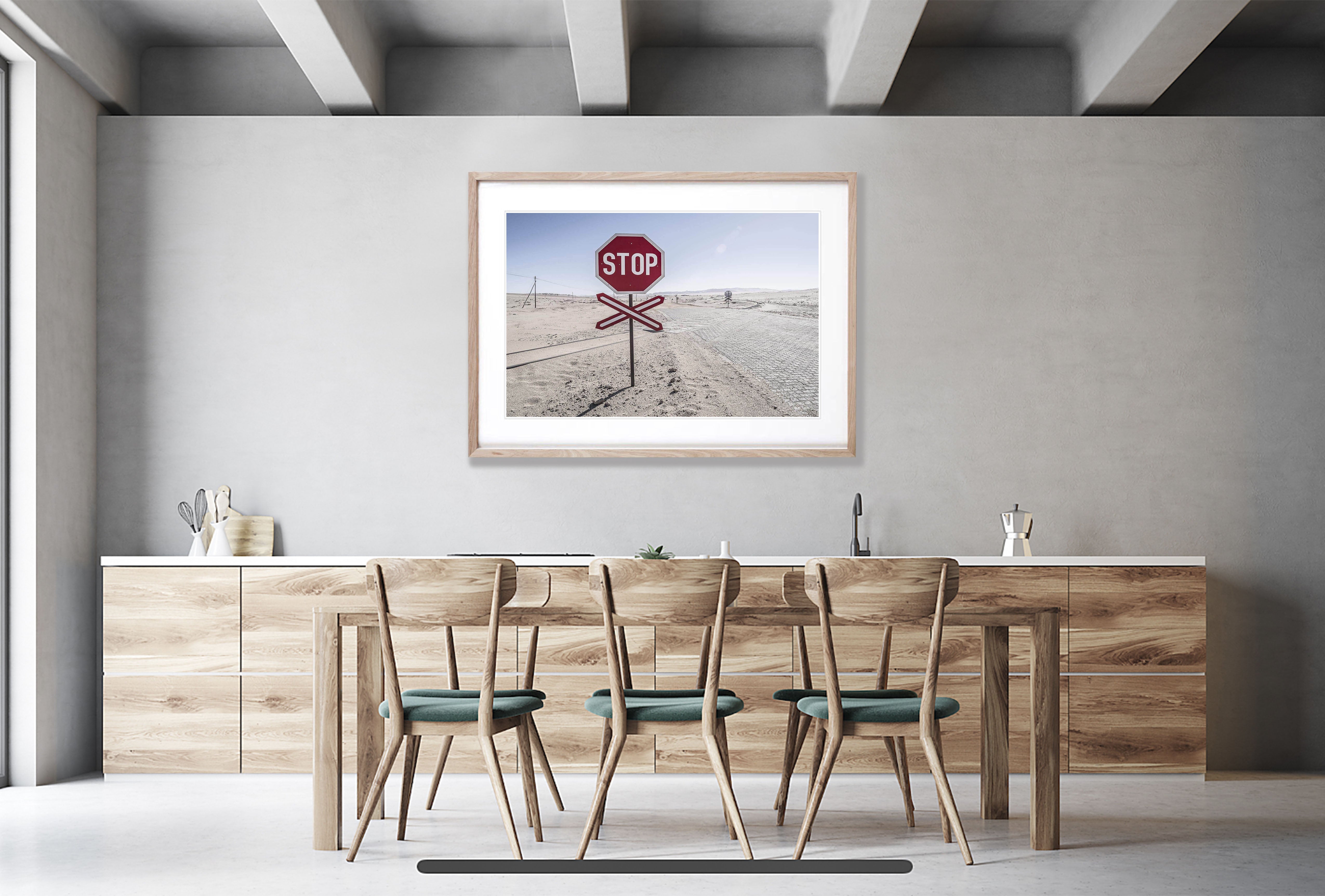 Stop Sign in the middle of nowhere, Namibia, Africa