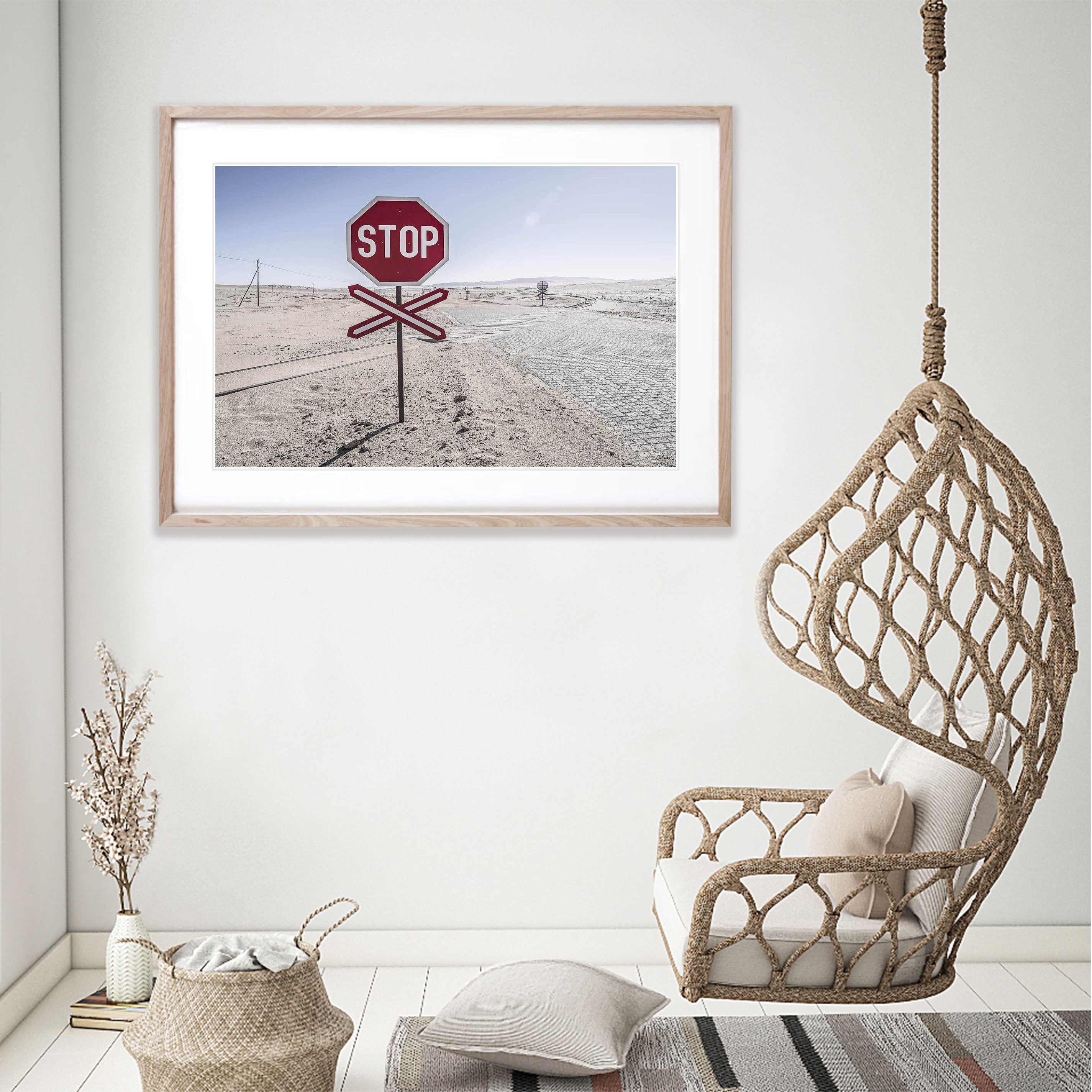 Stop Sign in the middle of nowhere, Namibia, Africa