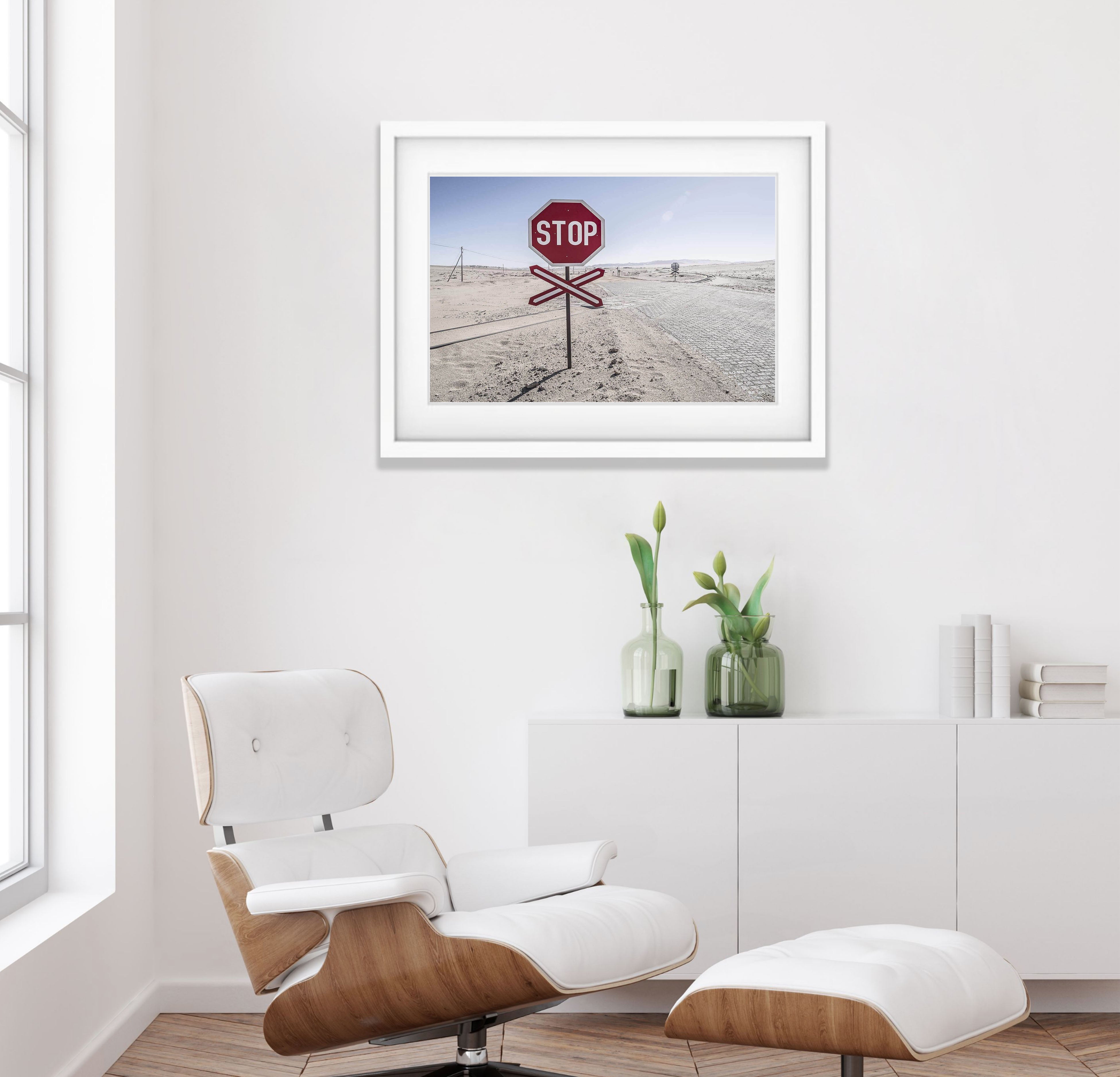 Stop Sign in the middle of nowhere, Namibia, Africa