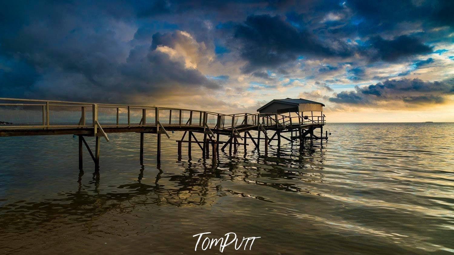 A long well-constructed bridge track over a lake,Sullivan's Storm Clouds, Sorrento - Mornington Peninsula VIC