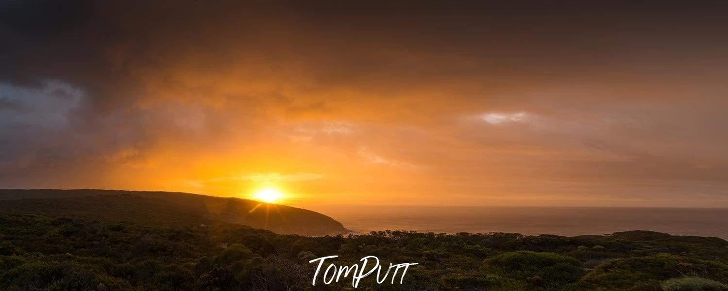 Sunset from a hill point, Sunrise KI - Kangaroo Island SA