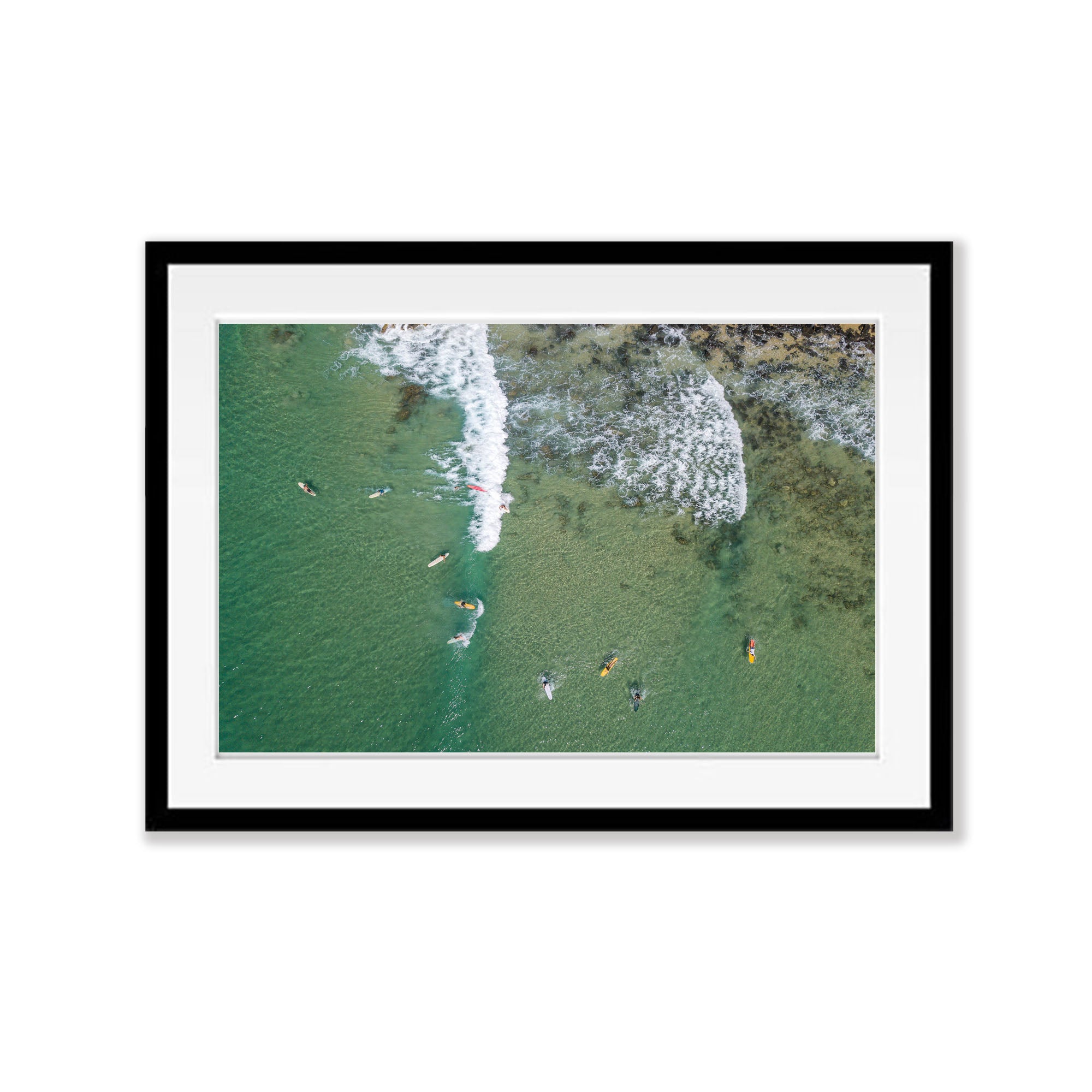 Surfers catching a break, Noosa National Park, Queensland