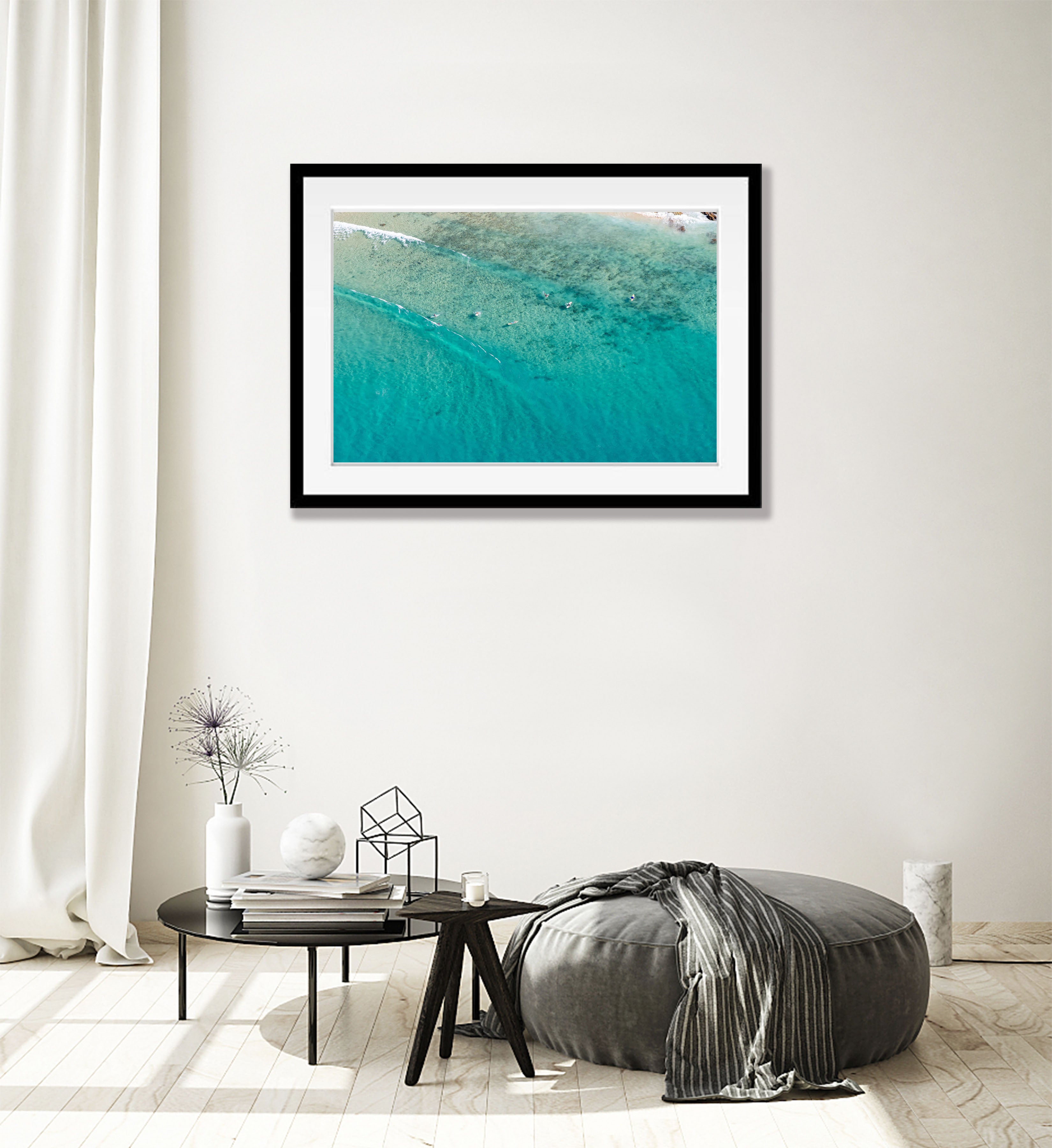 Surfers from above No.2, Noosa National Park, Queensland