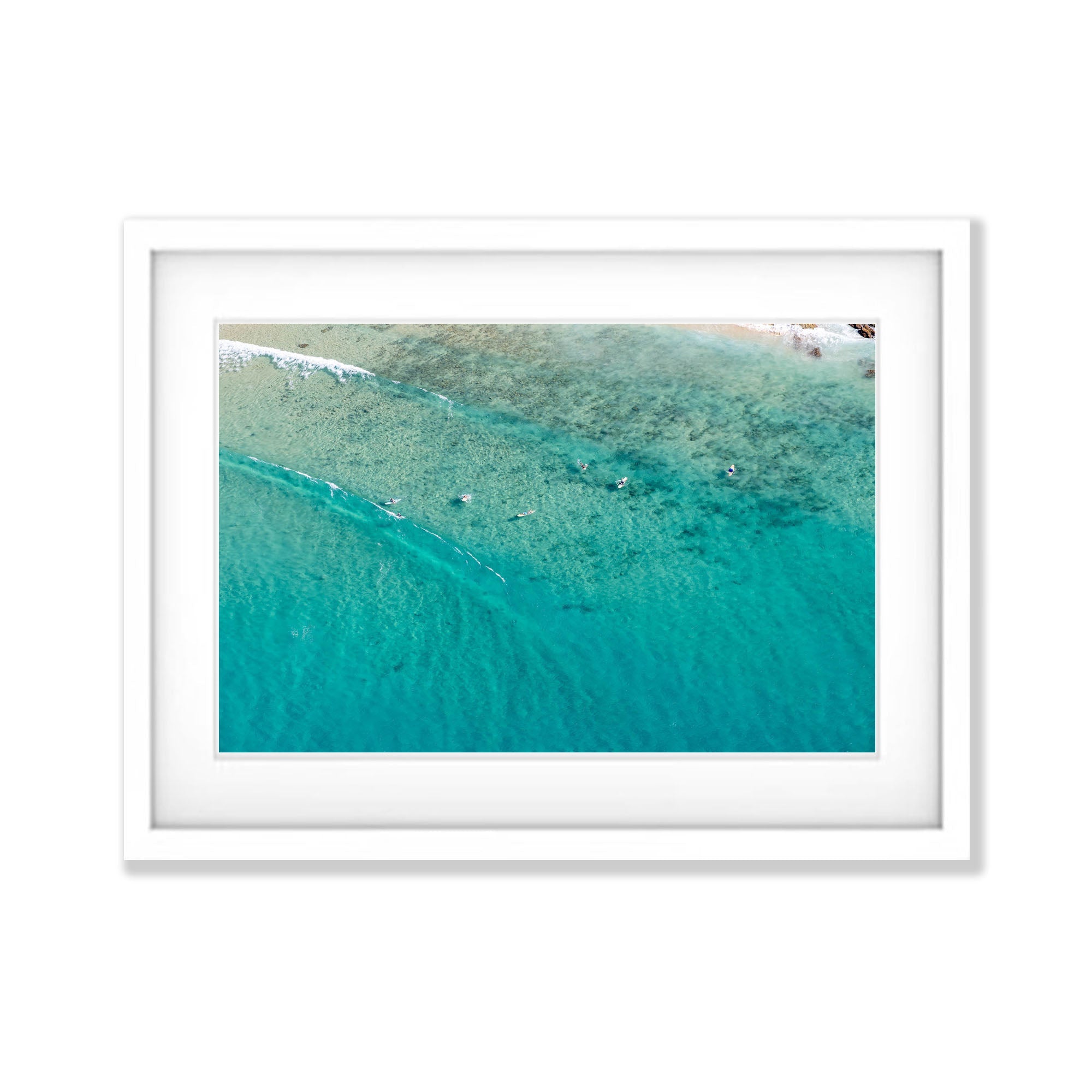 Surfers from above No.2, Noosa National Park, Queensland