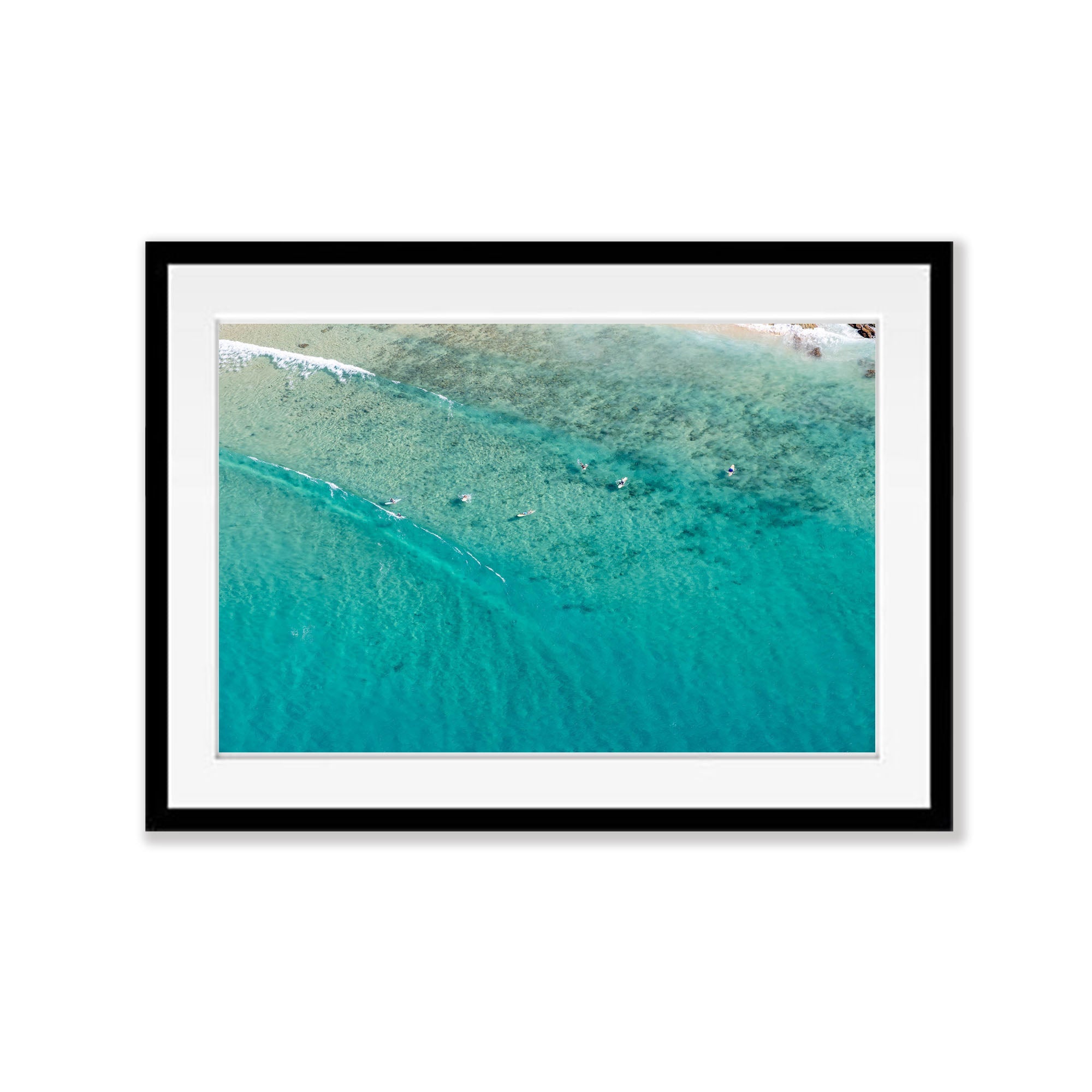 Surfers from above No.2, Noosa National Park, Queensland