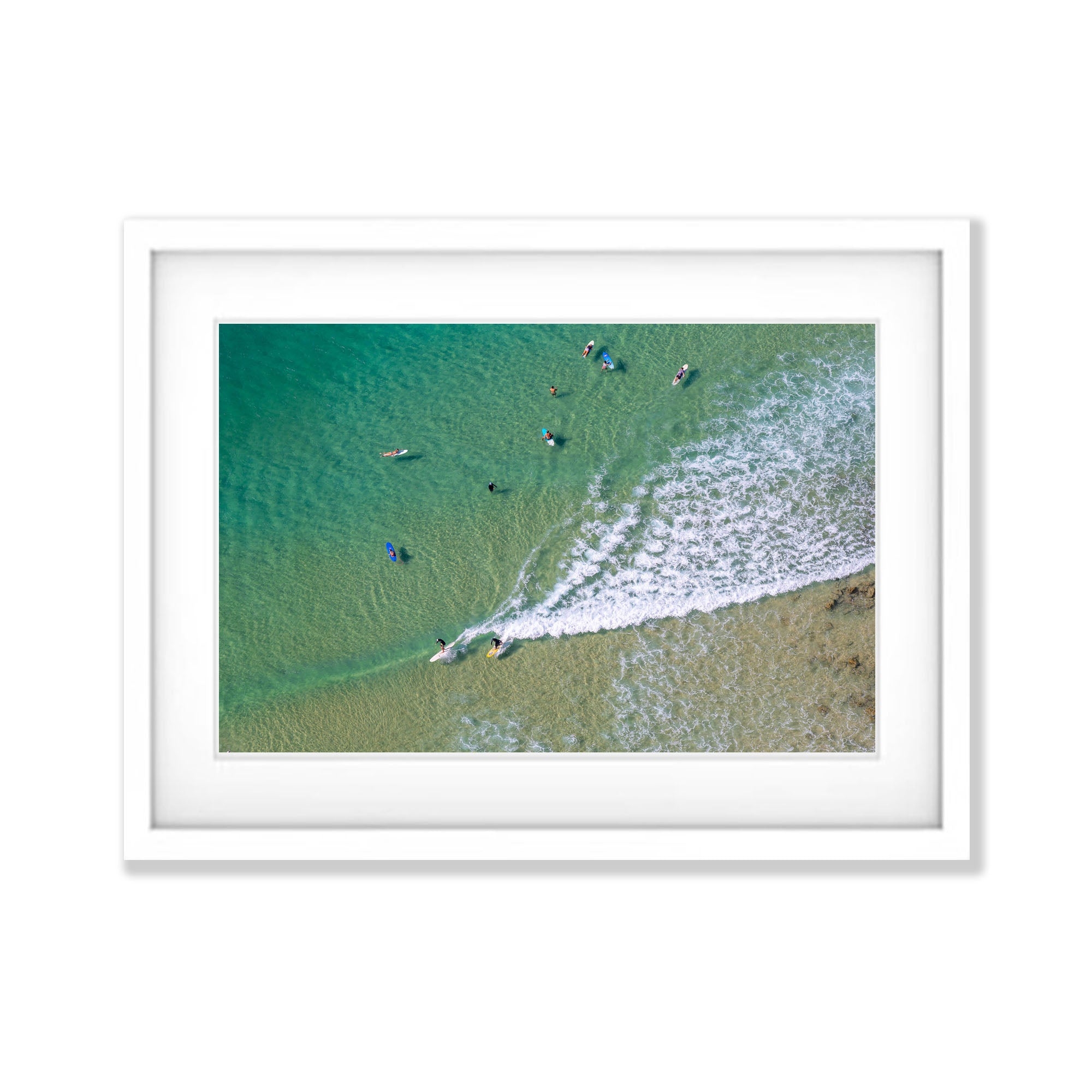Surfers from above No.3, Noosa National Park, Queensland