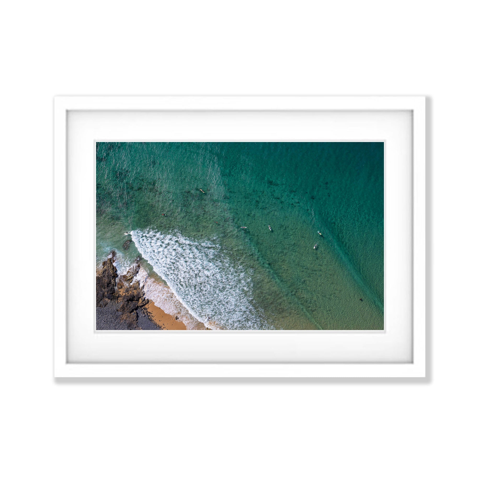 Surfers from above No.4, Noosa National Park, Queensland