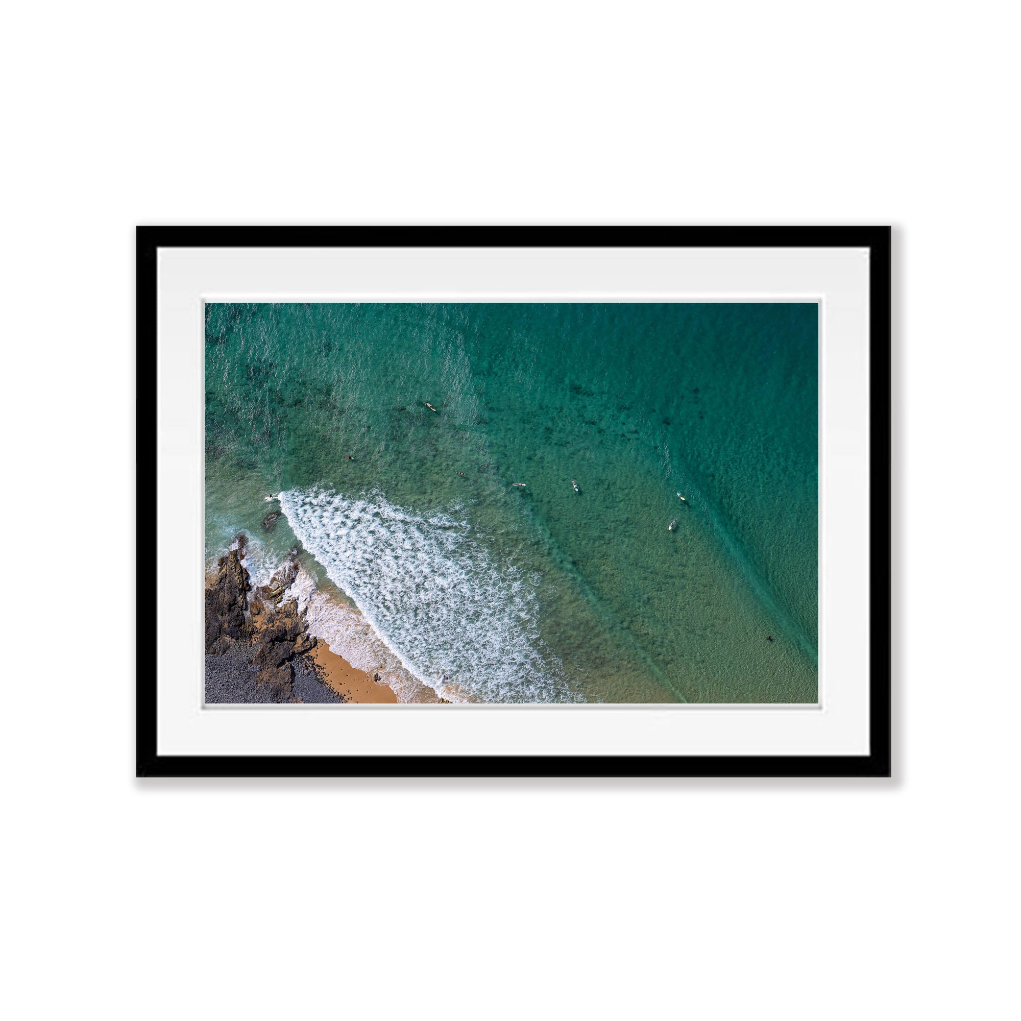 Surfers from above No.4, Noosa National Park, Queensland