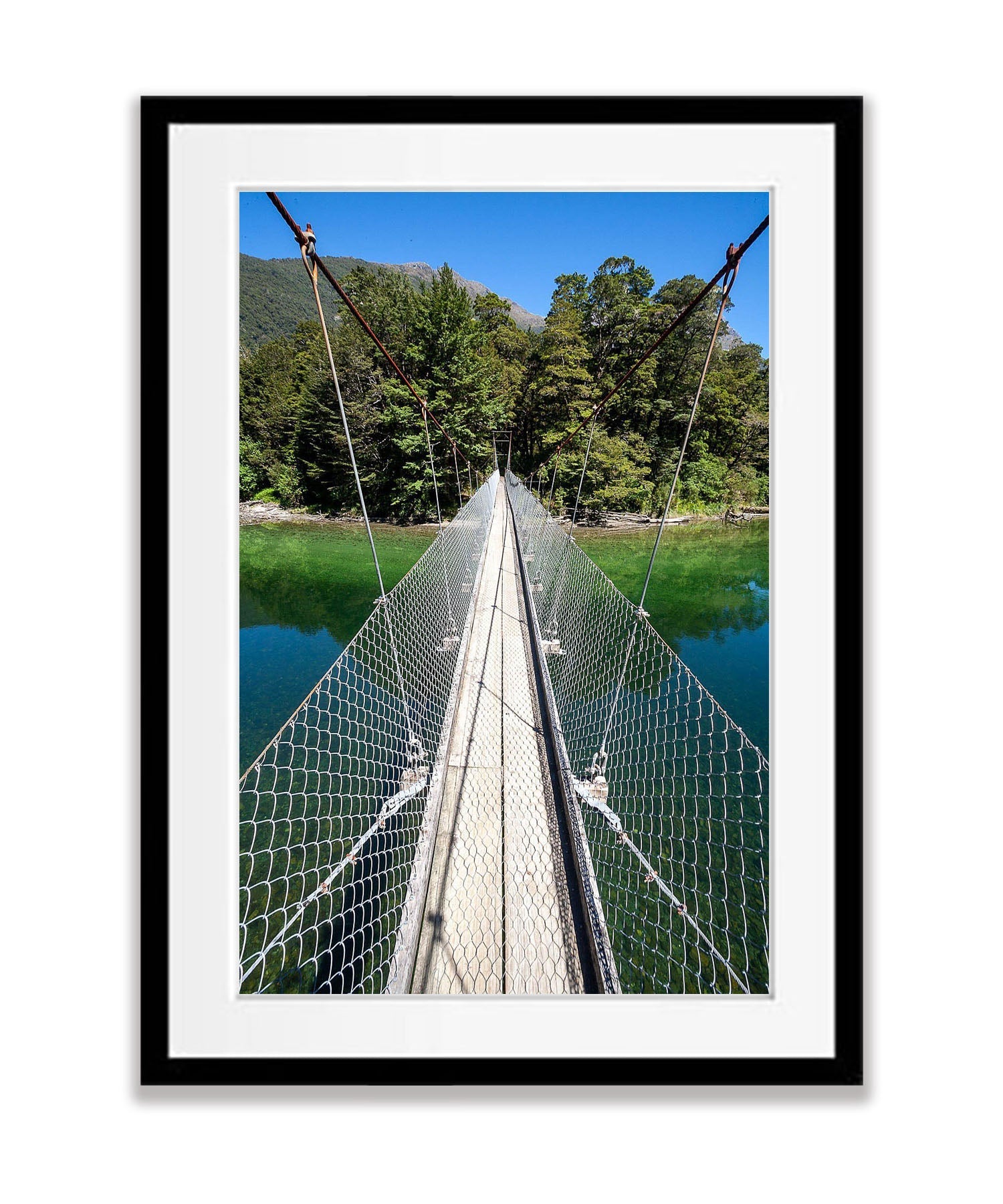 Swing Bridge across the Clinton River, Milford Track - New Zealand