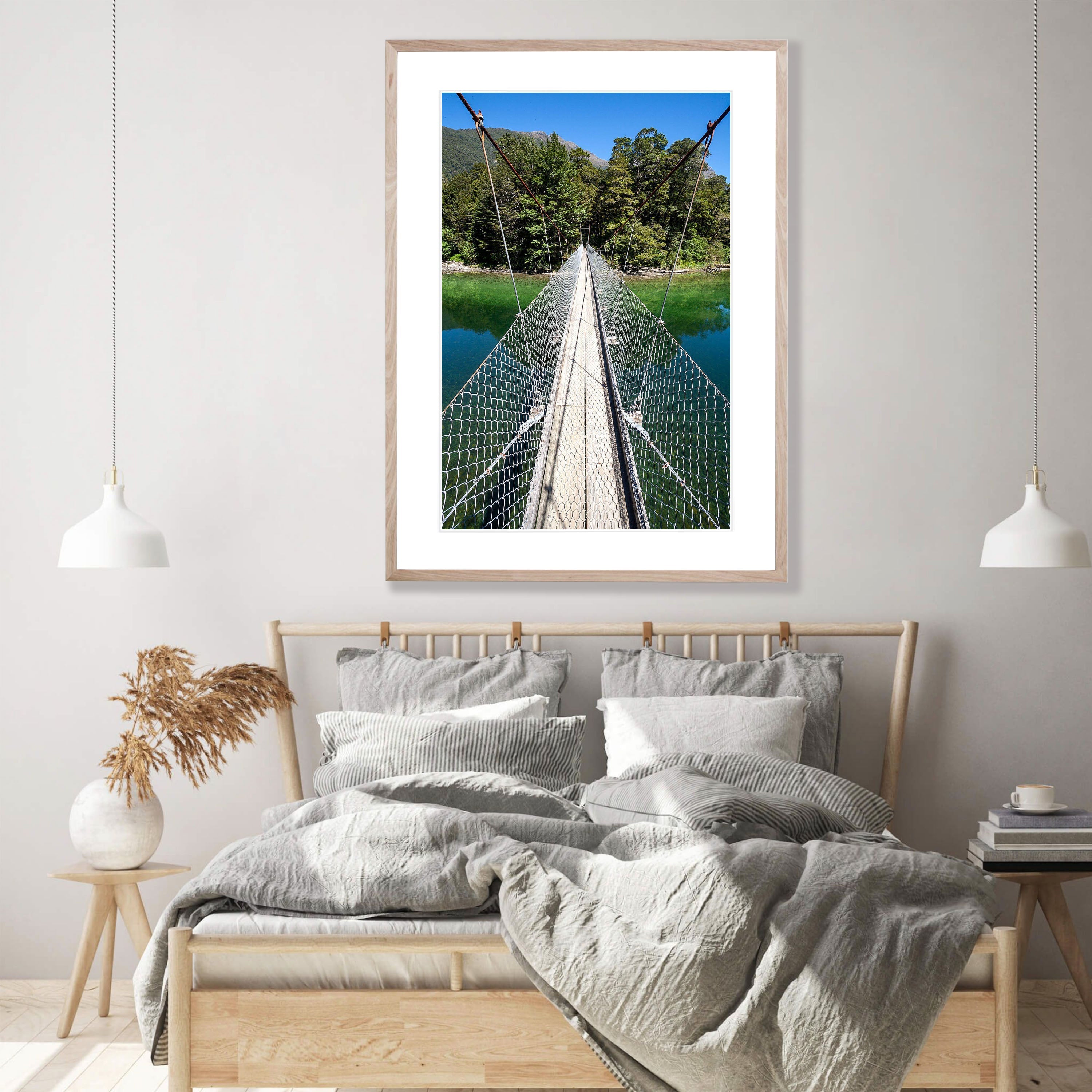 Swing Bridge across the Clinton River, Milford Track - New Zealand