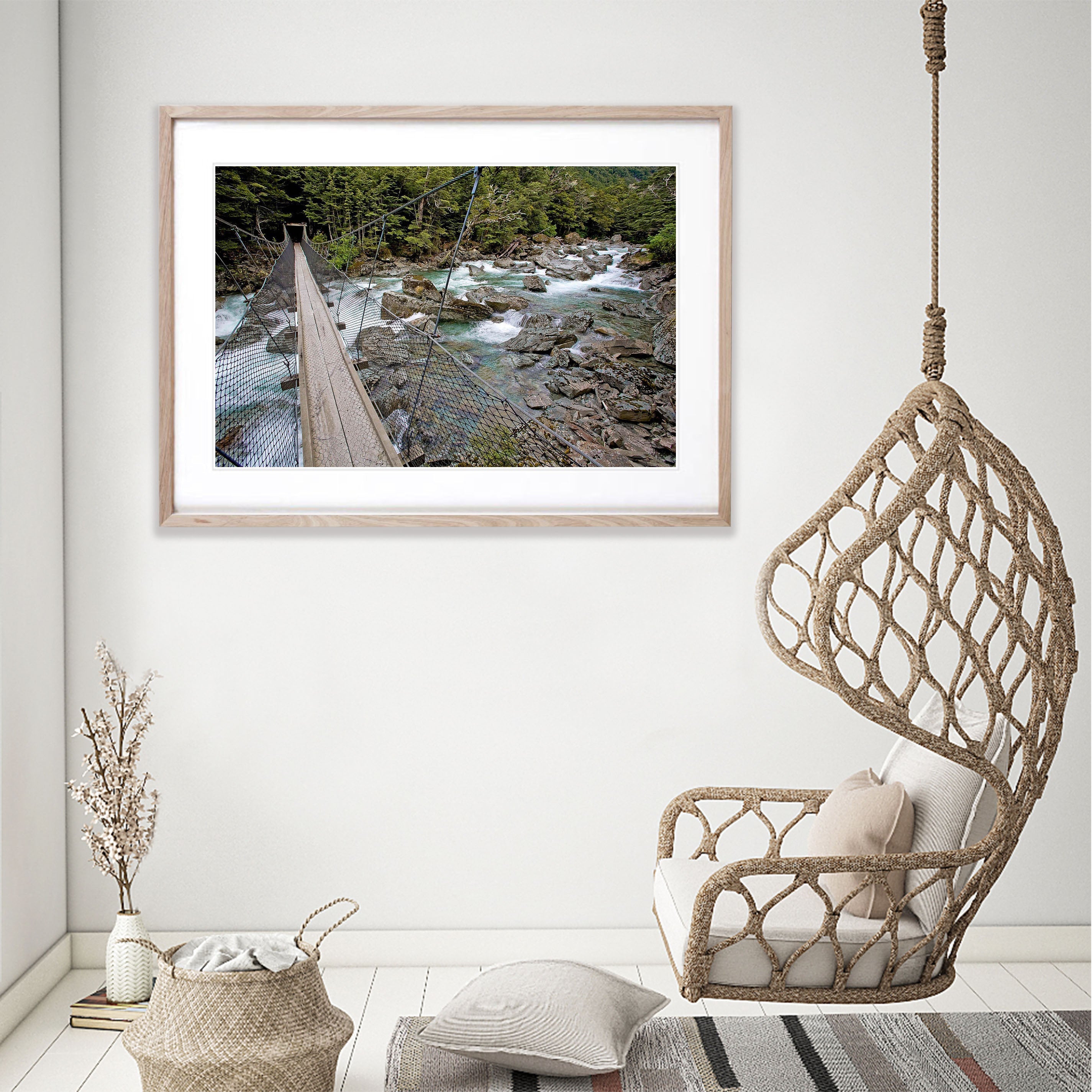 Swing Bridge over the Route Burn, Routeburn Track - New Zealand