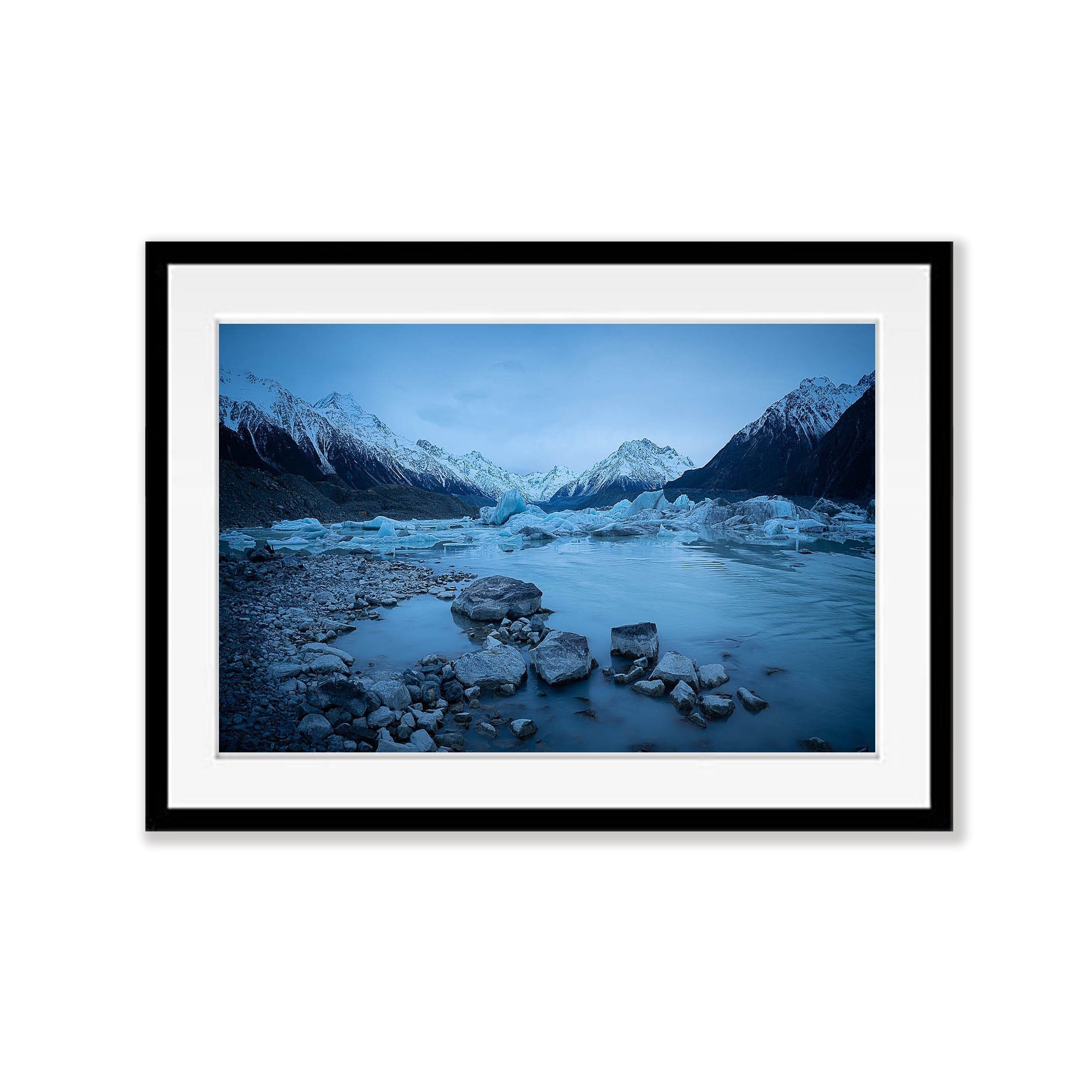 Tasman Lake Winter Dawn, South Island, New Zealand