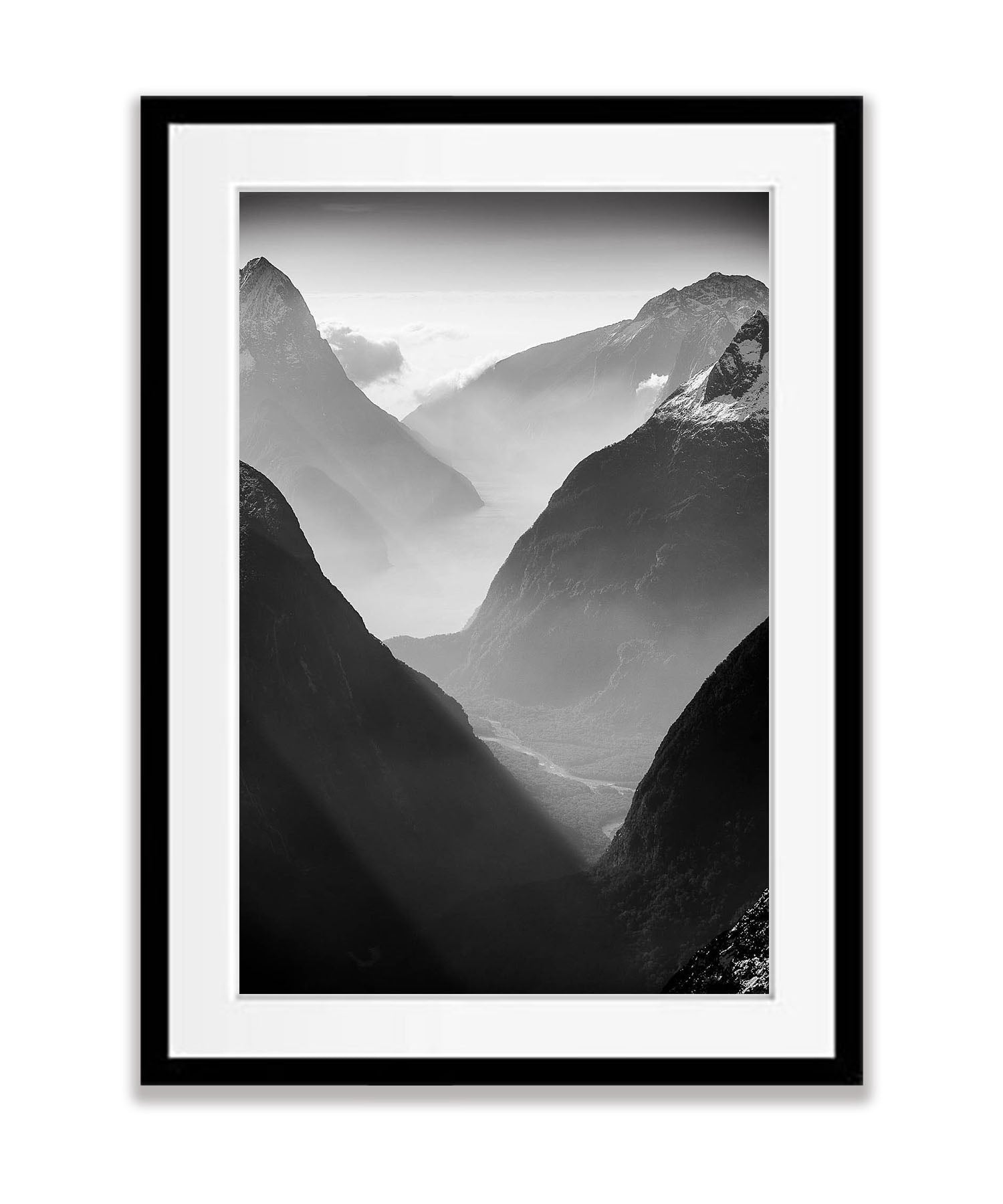 The Steep Cliffs of Fiordland from above, South Island, New Zealand