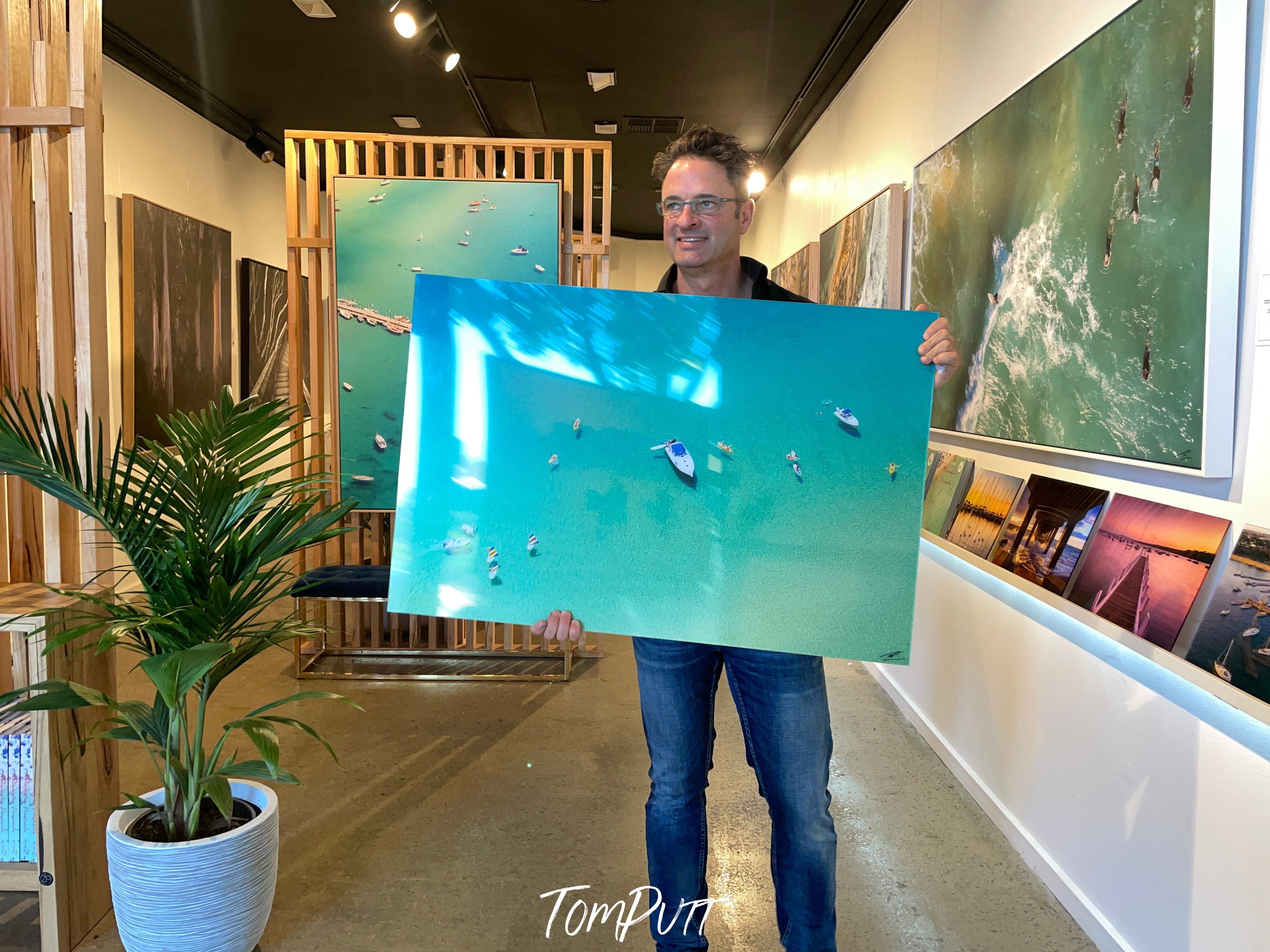 ARTWORK INSTOCK - Turquoise Shadows - Available 100 x 66cms Acrylic Finish in the gallery TODAY!