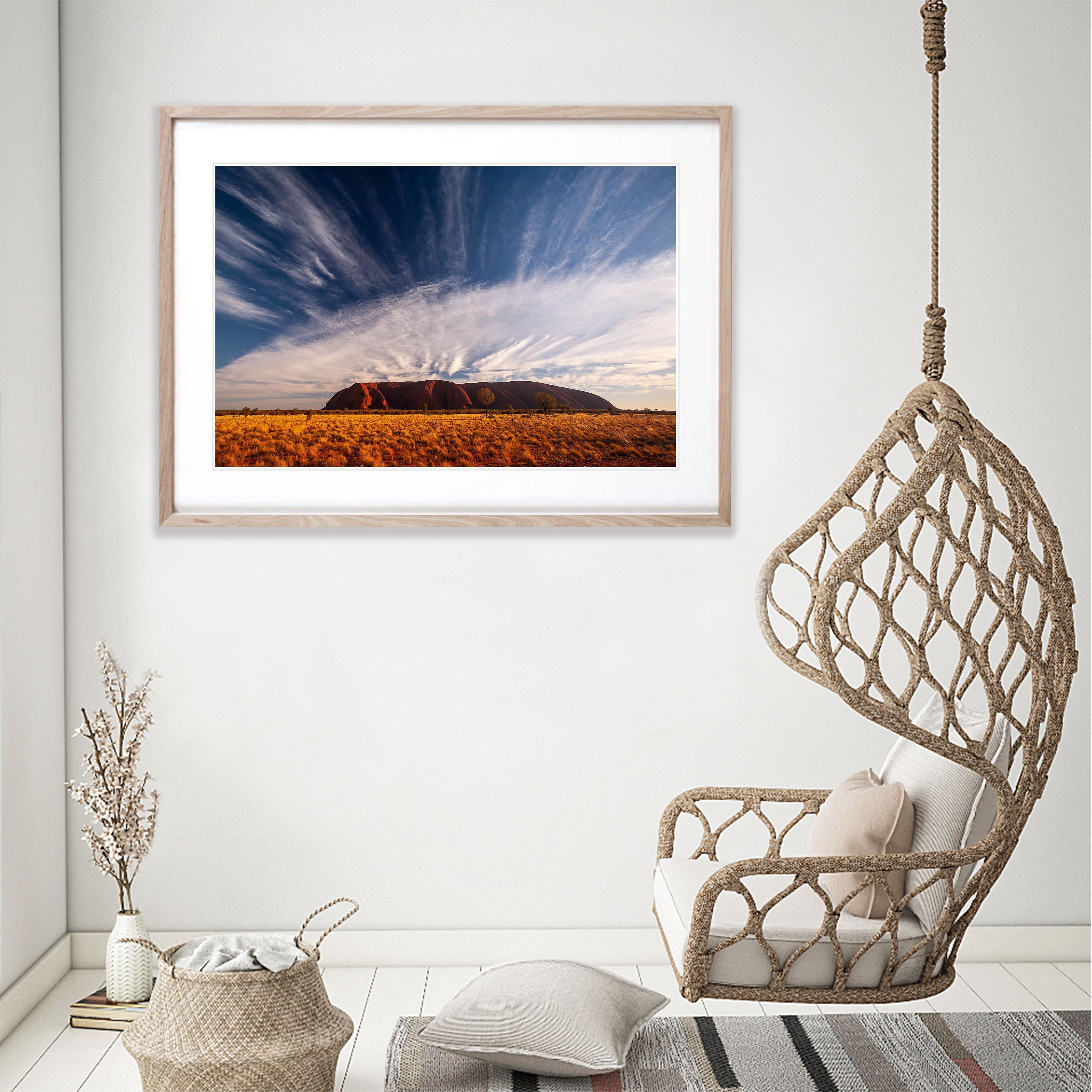 Uluru Sunrise with streaming clouds, Central Australia