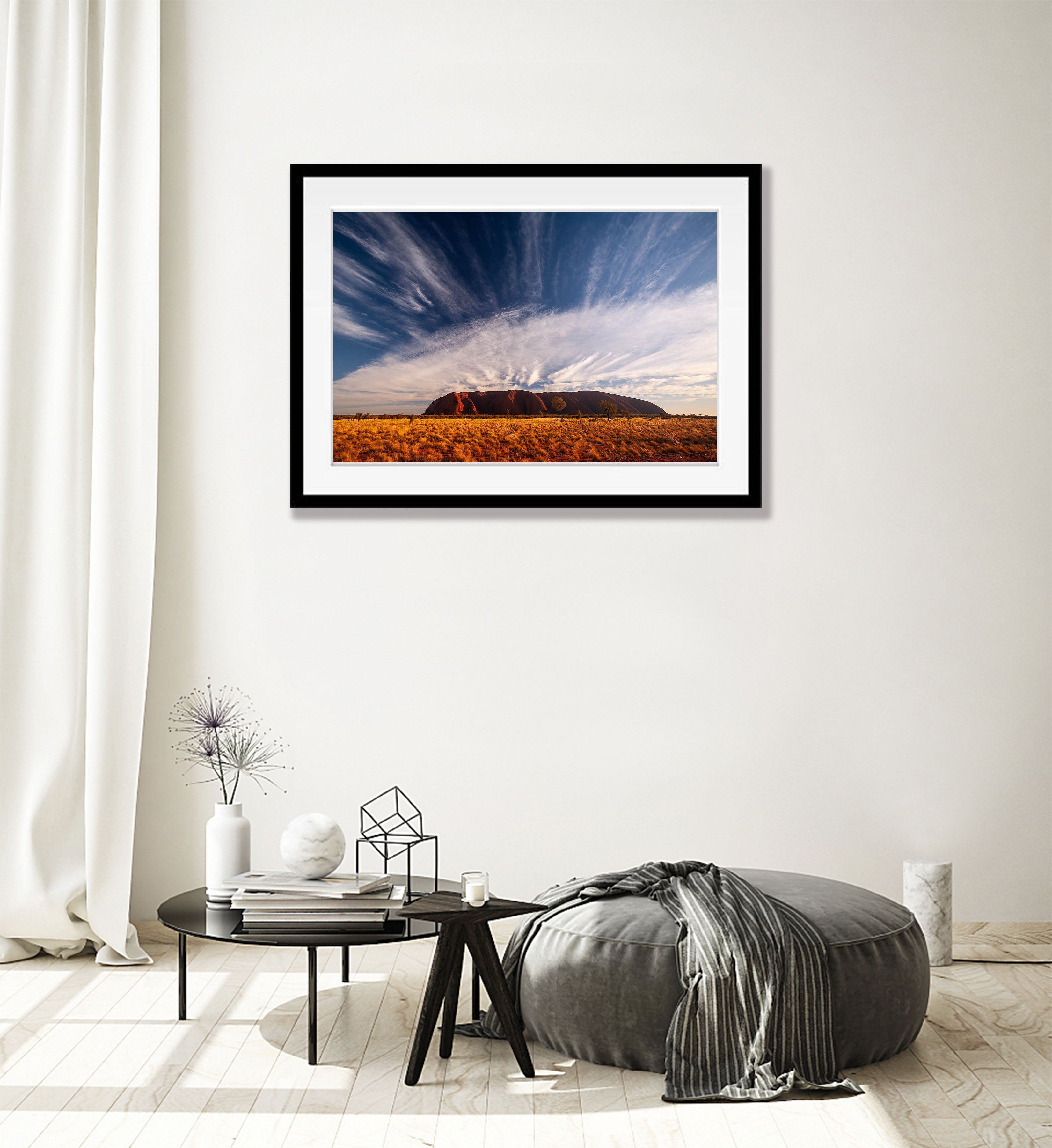Uluru Sunrise with streaming clouds, Central Australia