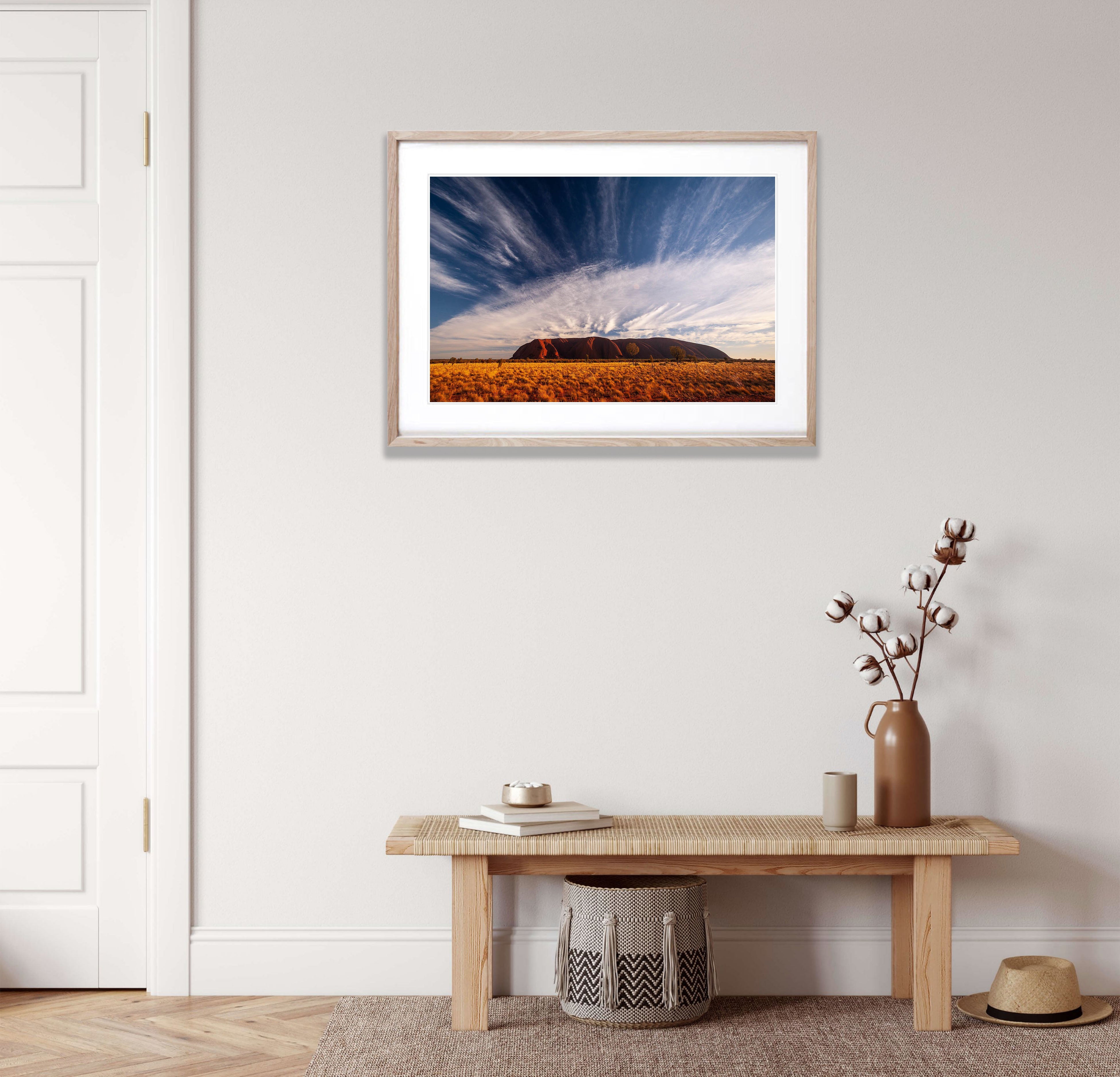 Uluru Sunrise with streaming clouds, Central Australia