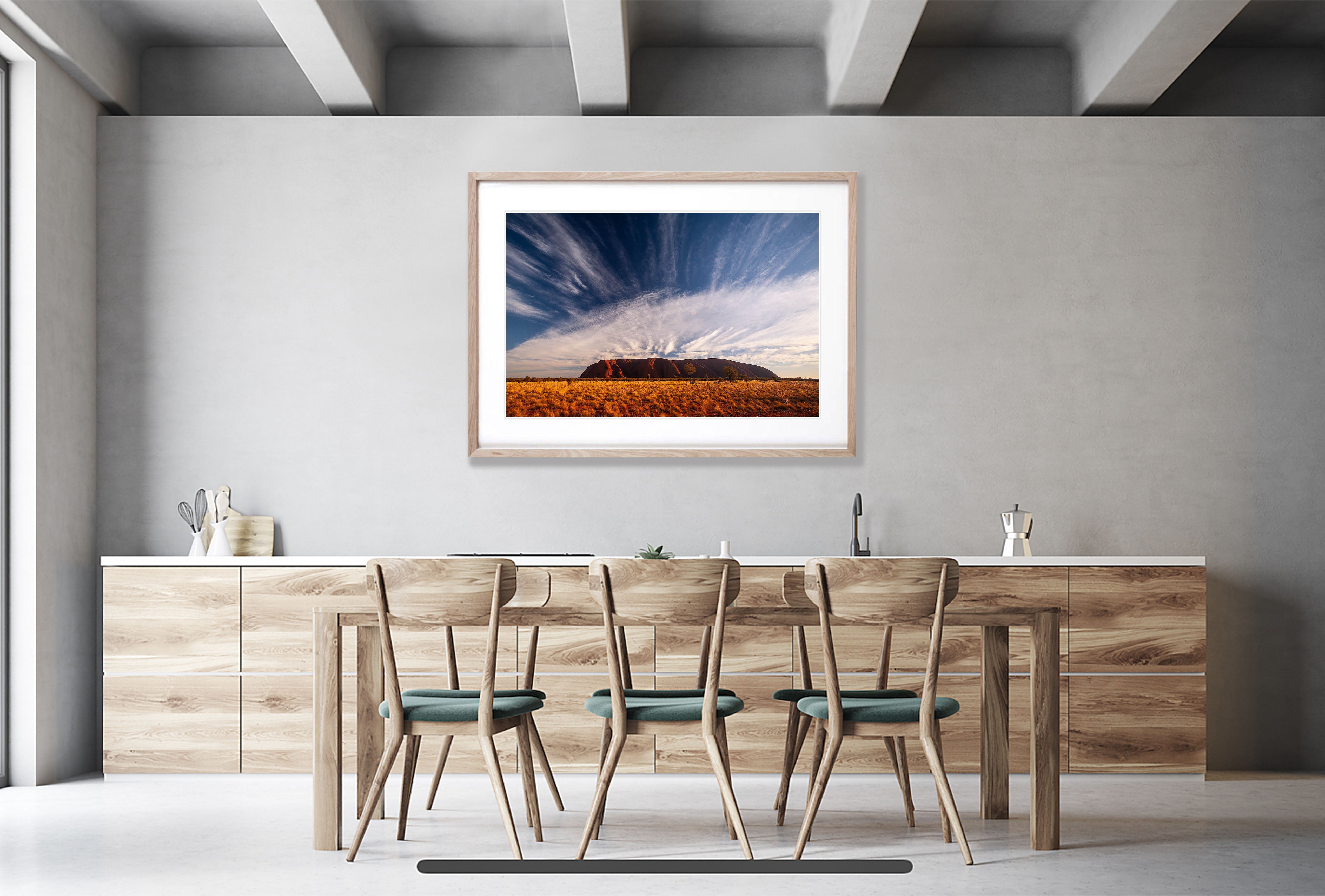 Uluru Sunrise with streaming clouds, Central Australia