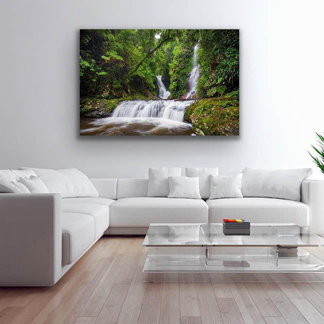 Waterfall Artwork in a lounge room