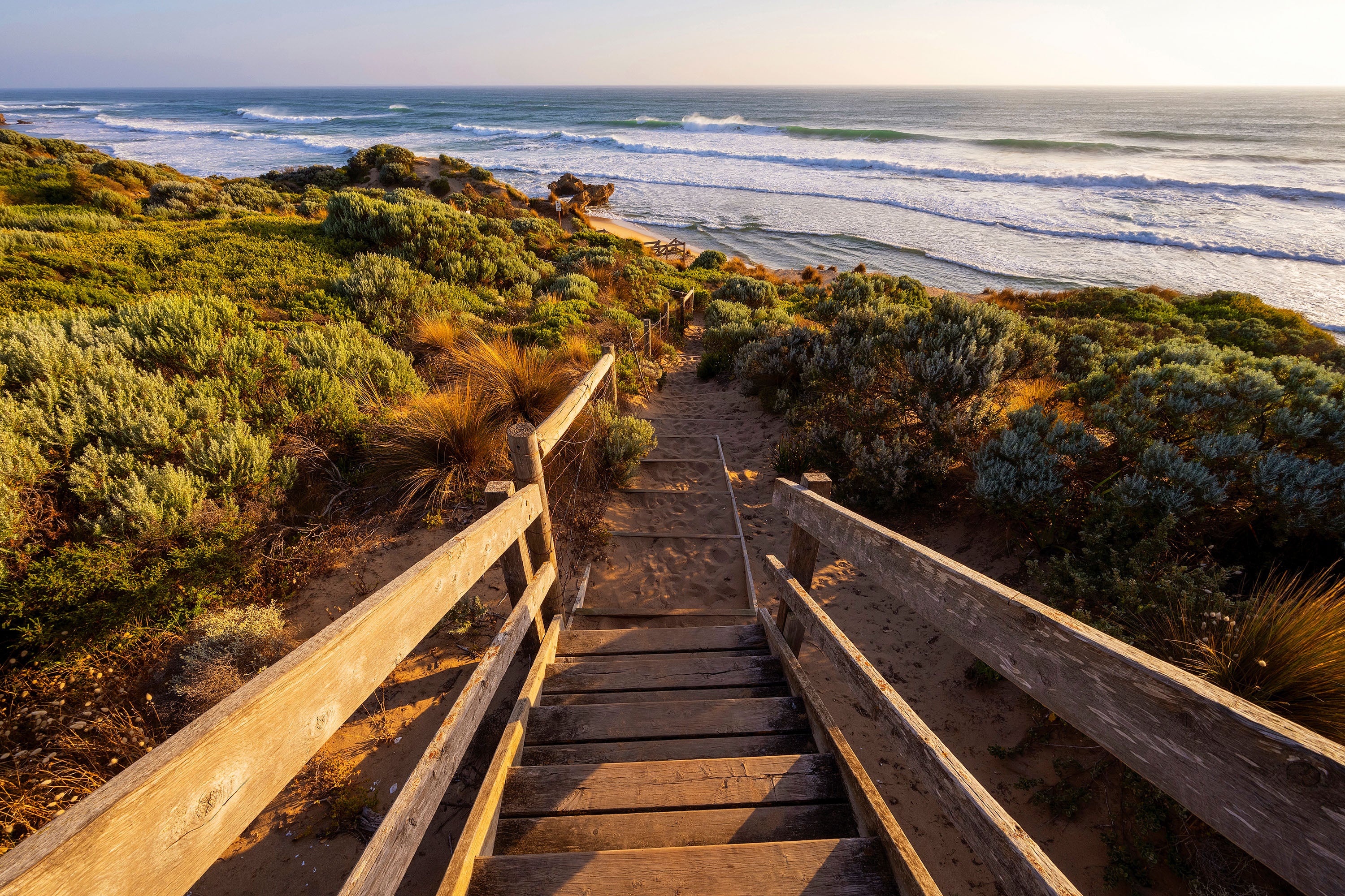 Steps to Monforts Beach, Blairgowrie