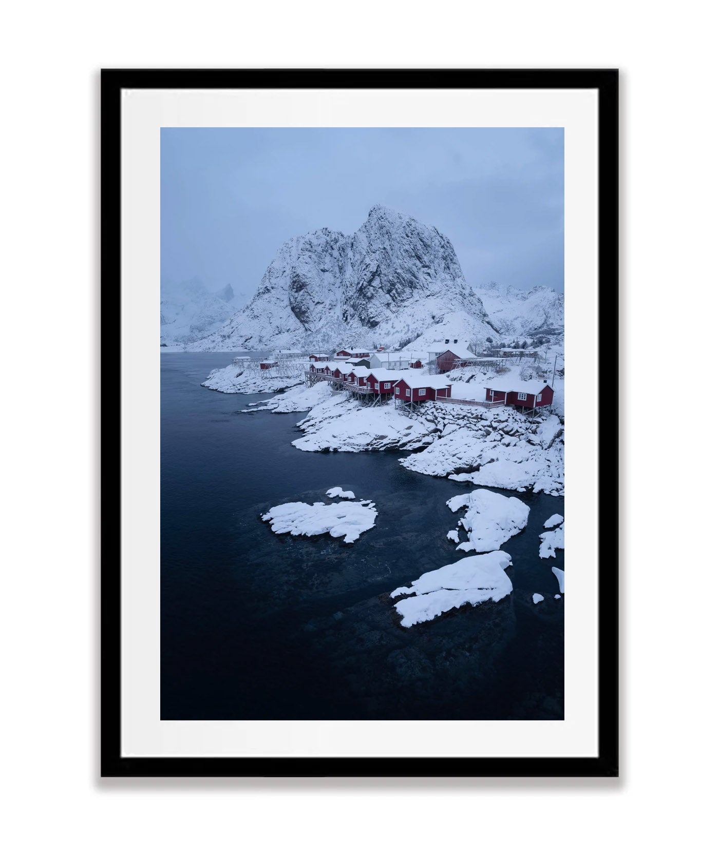 Reine under snow, Lofoten, Norway