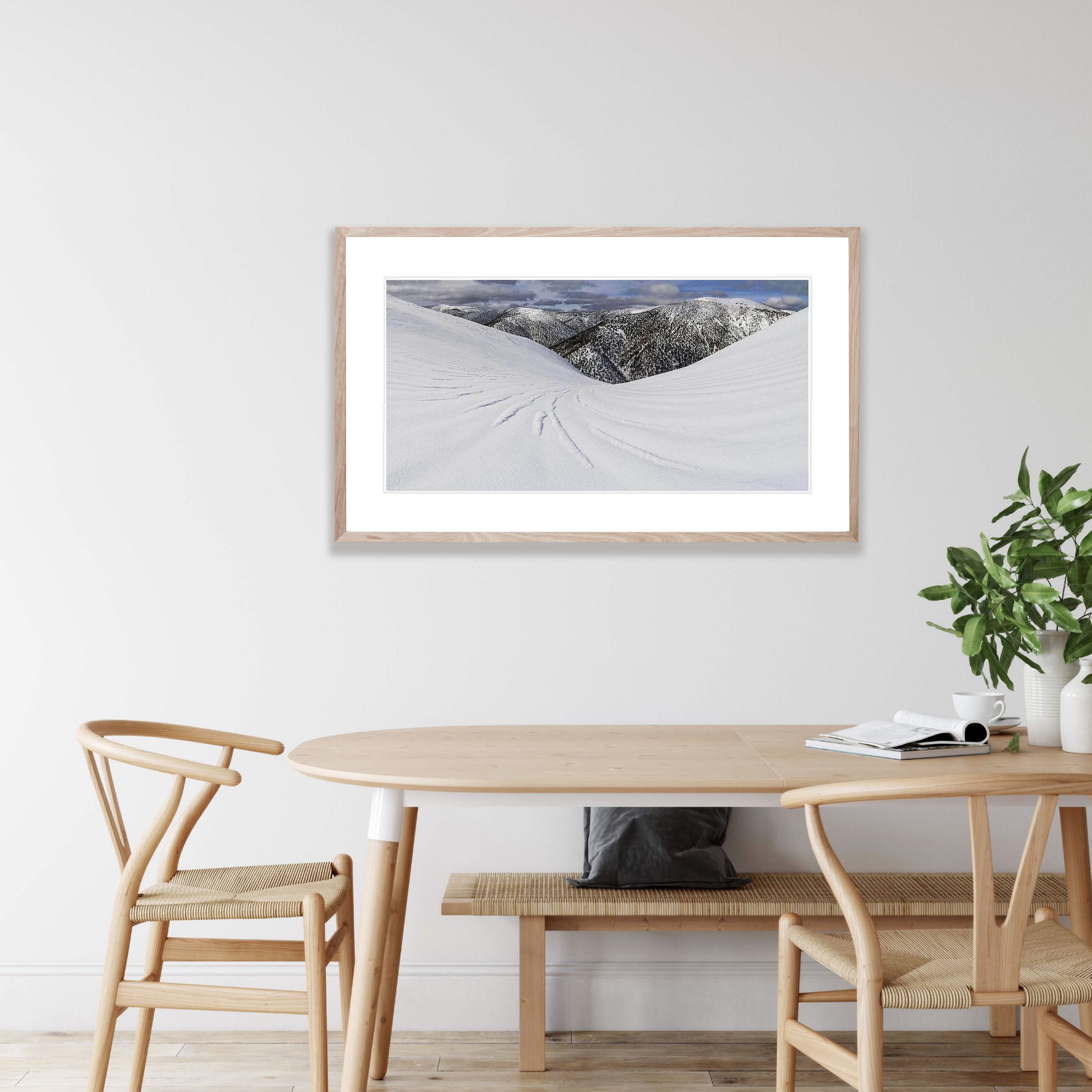 ARTWORK INSTOCK - Razorback Ridge, Mount Hotham VIC - 150x75cms Canvas Raw Oak