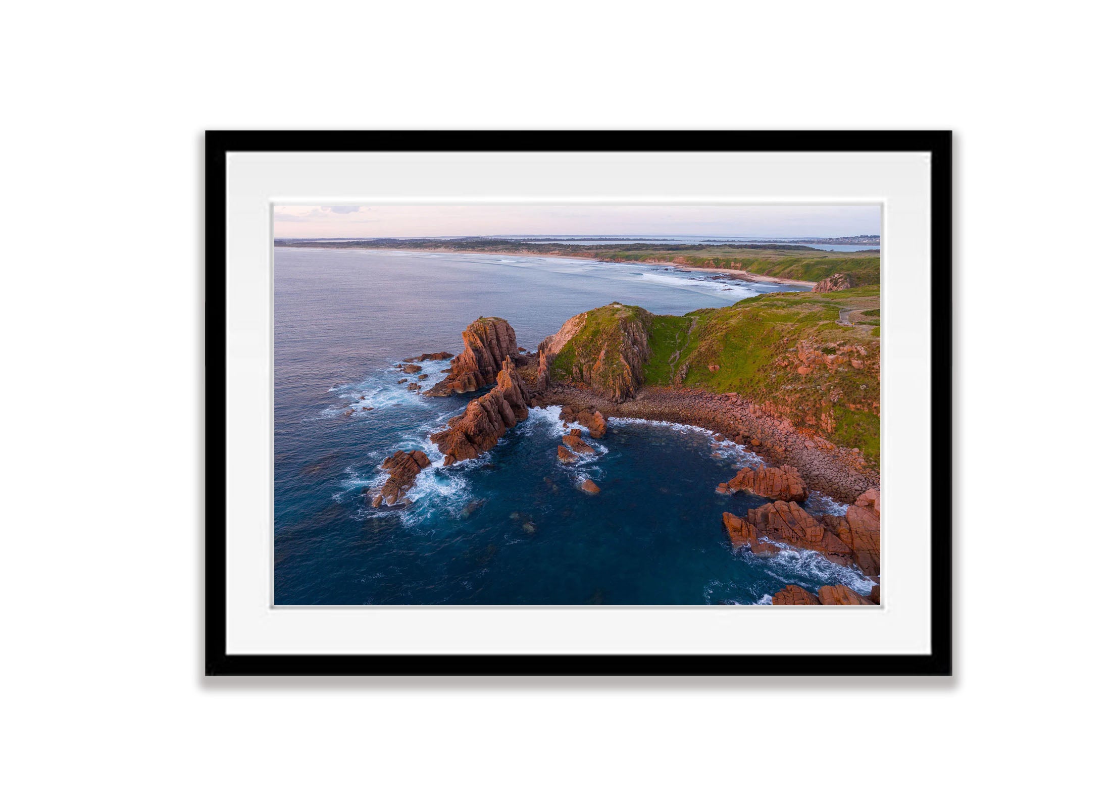 Cape Woolamai at sunset from above