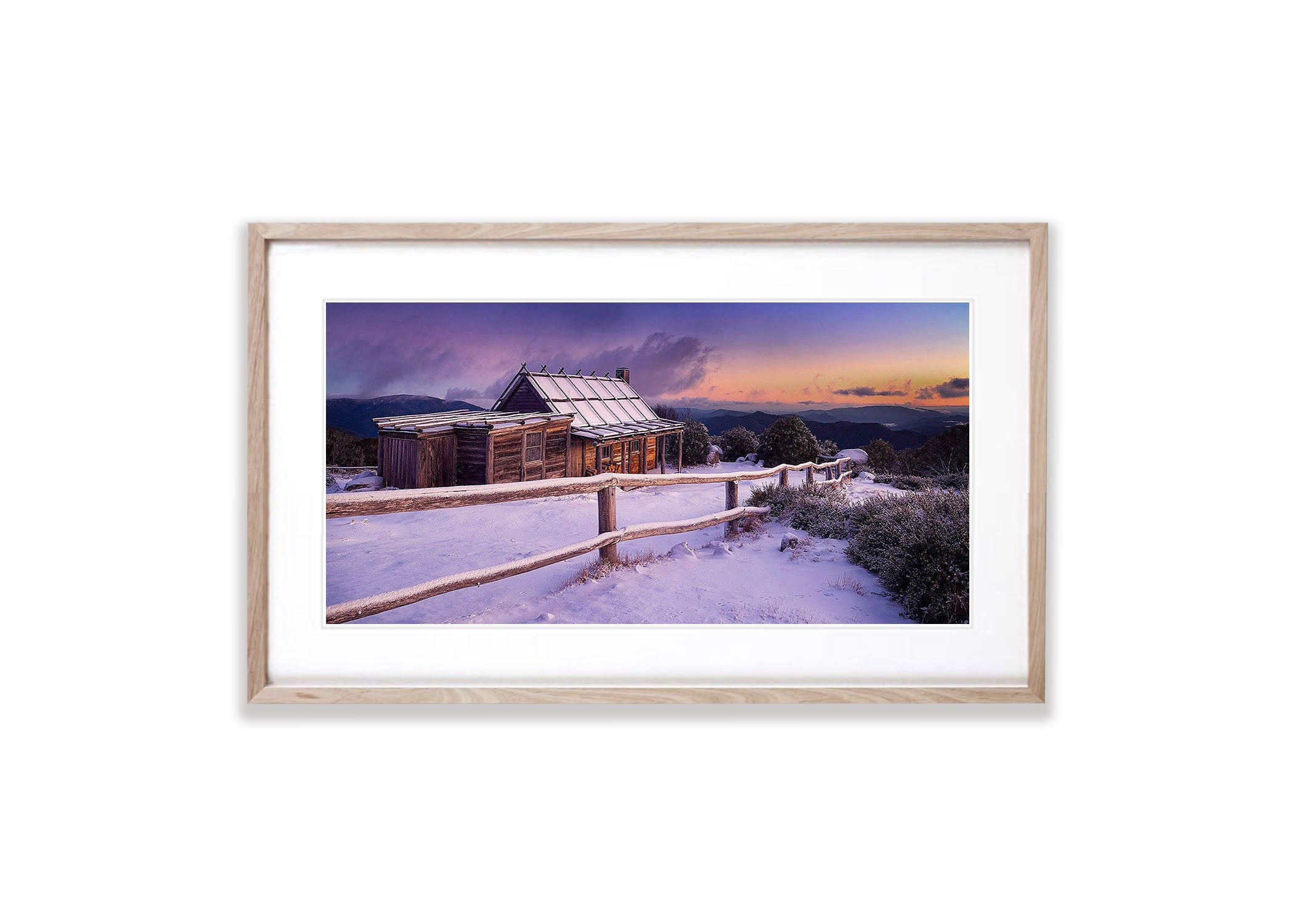ARTWORK INSTOCK - Craig's Hut Dawn - Victorian High Country - 200 x 100cms Canvas Raw Oak Print