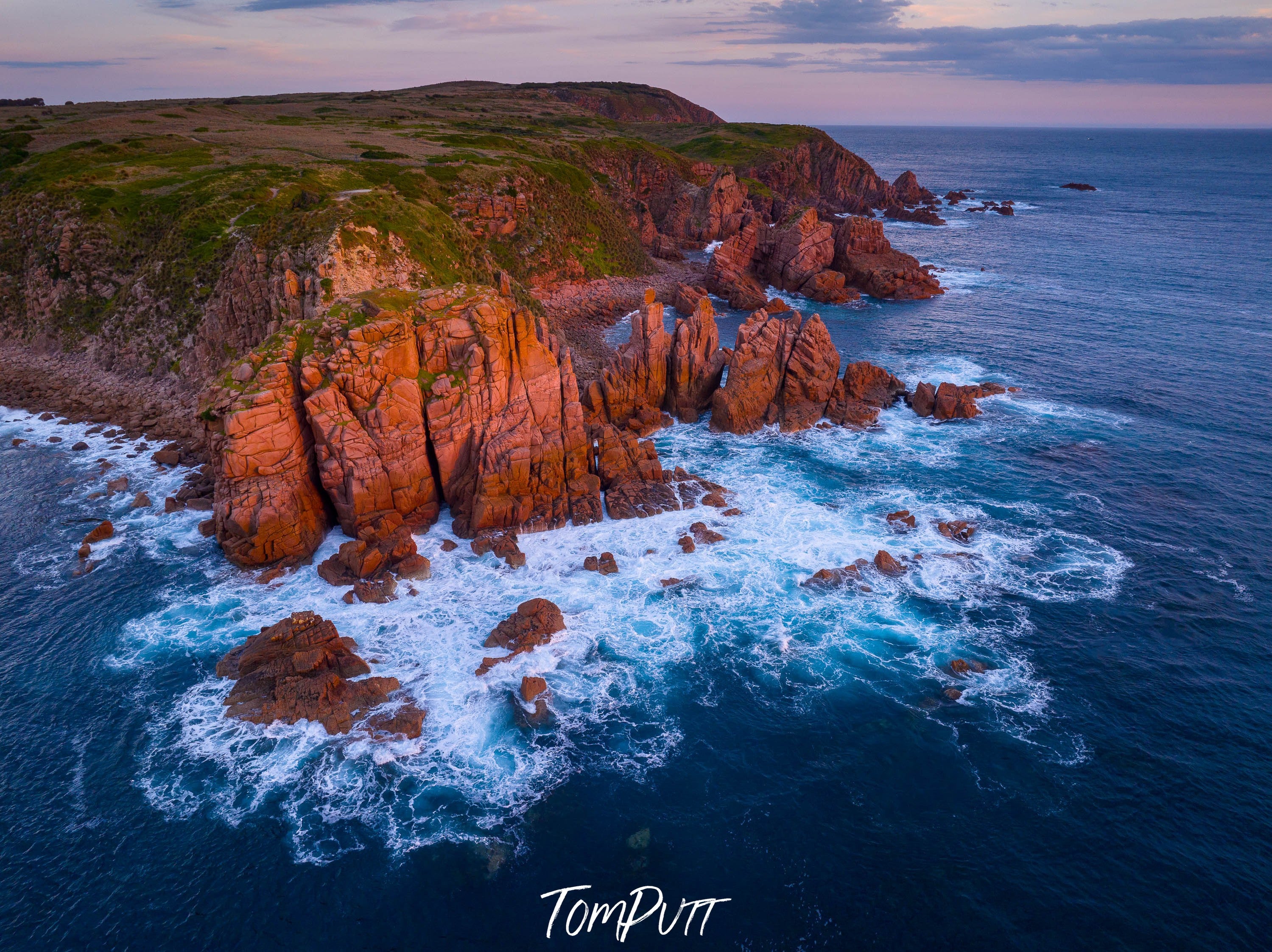 Cape Woolamai at sunset from above No.3