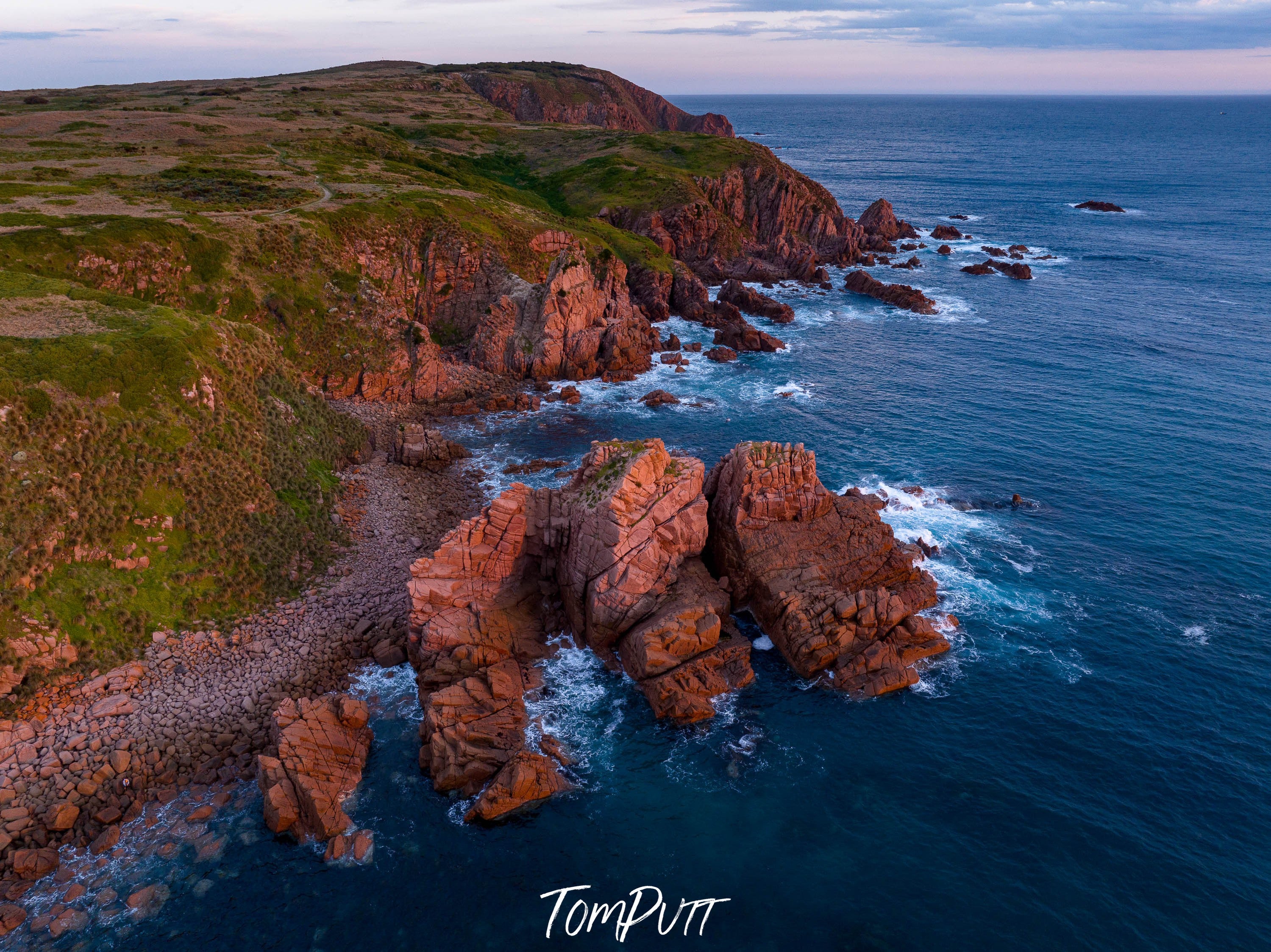 Cape Woolamai at sunset from above No.2