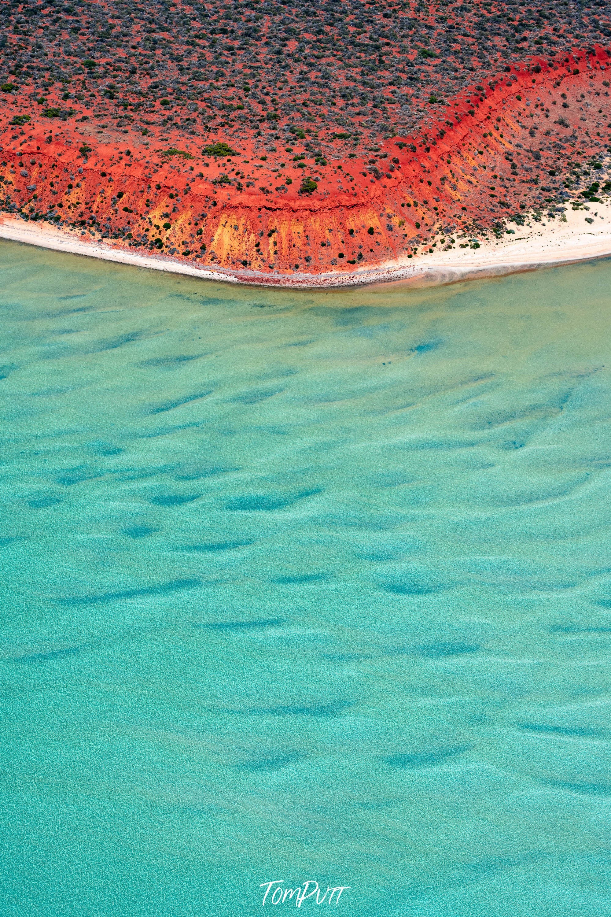 Red Coastline, Shark Bay, WA Aerial