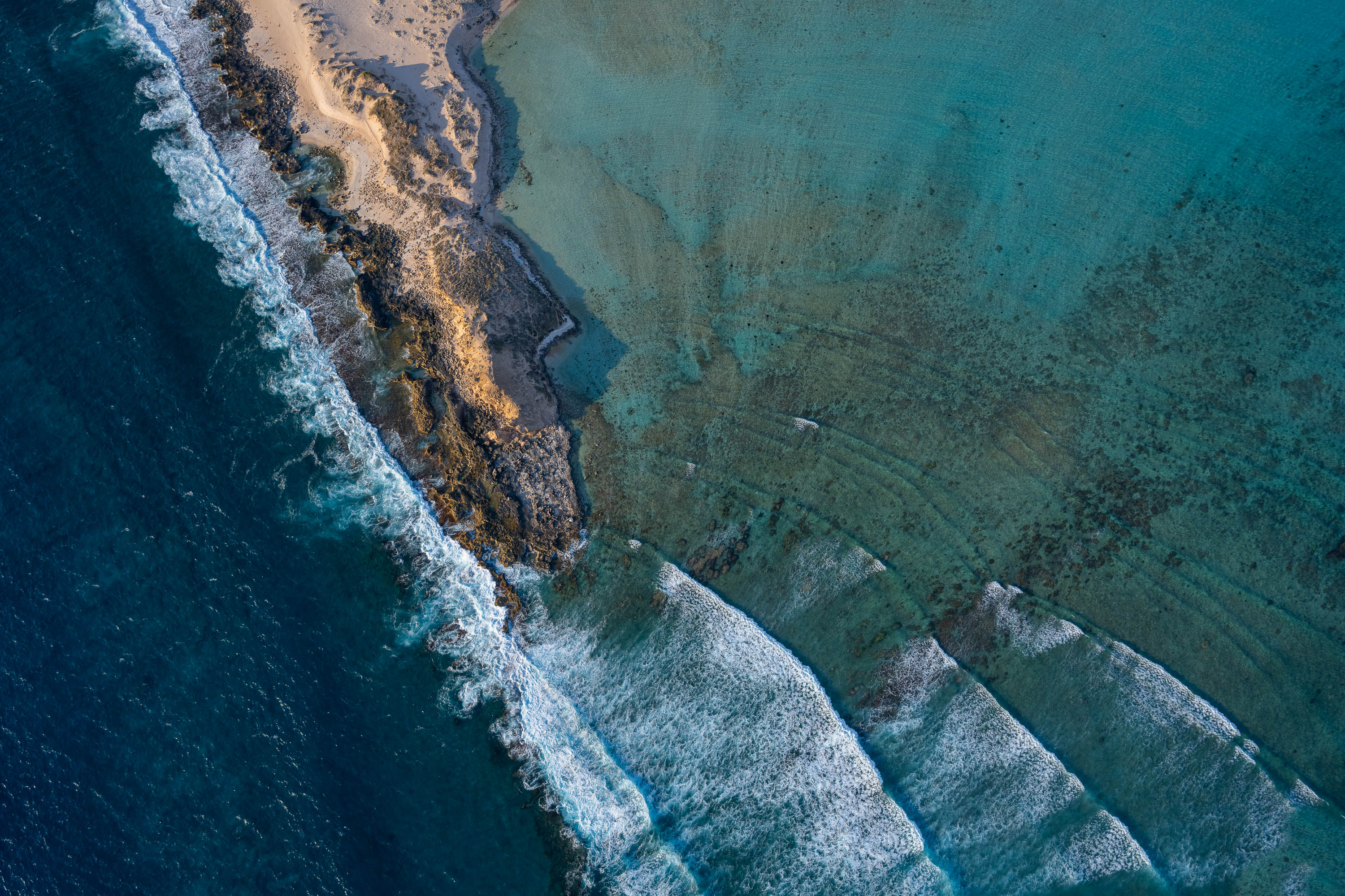 Surf Point from above, Shark Bay, WA Aerial
