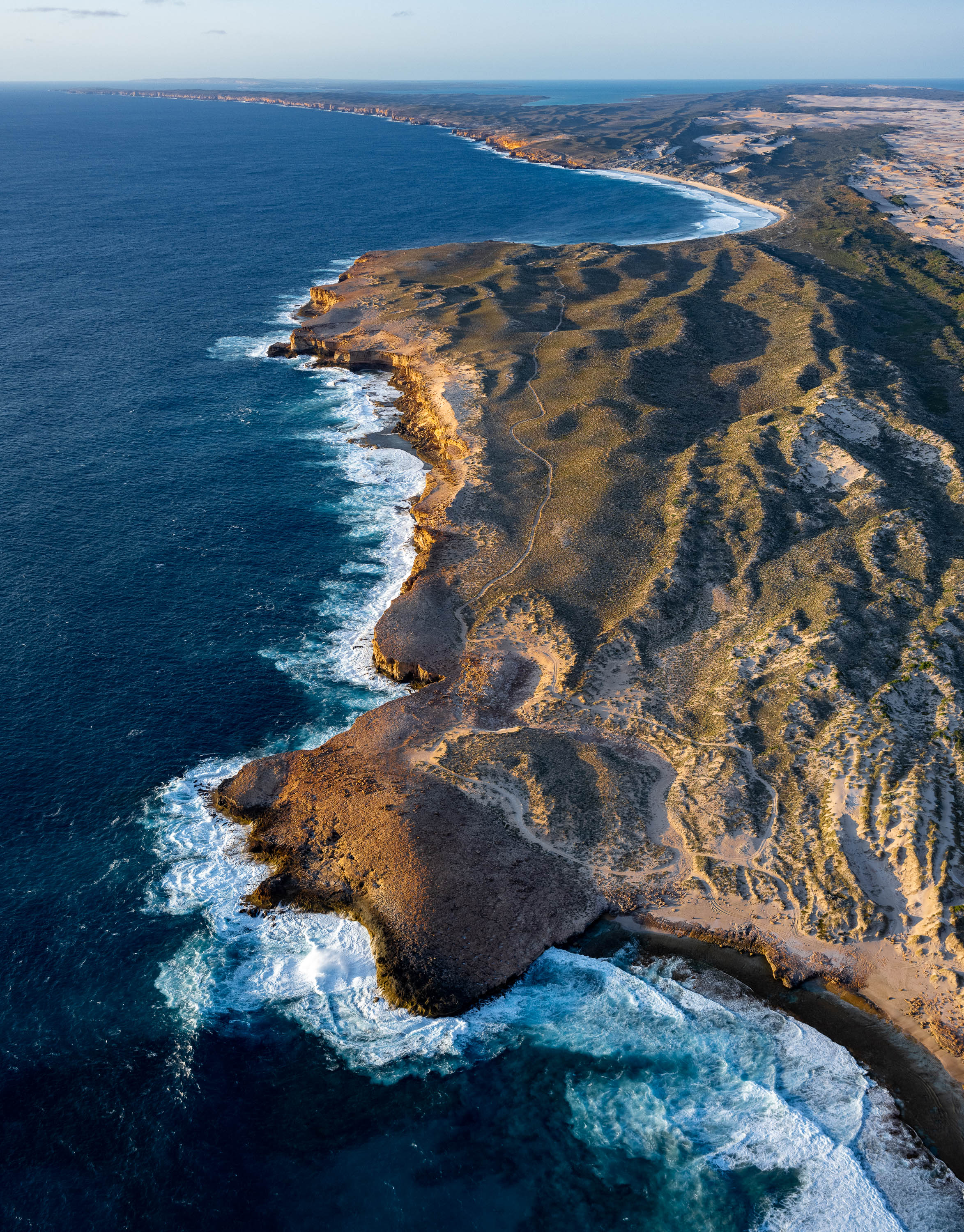 Steep Point coastline, Shark Bay, WA Aerial