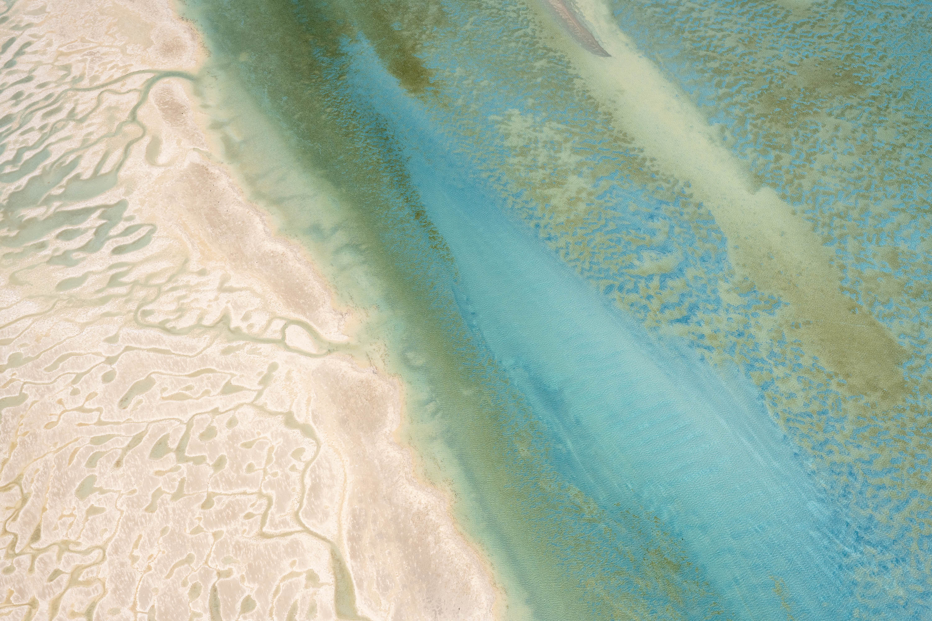 Turquoise Smear, Shark Bay, WA Aerial