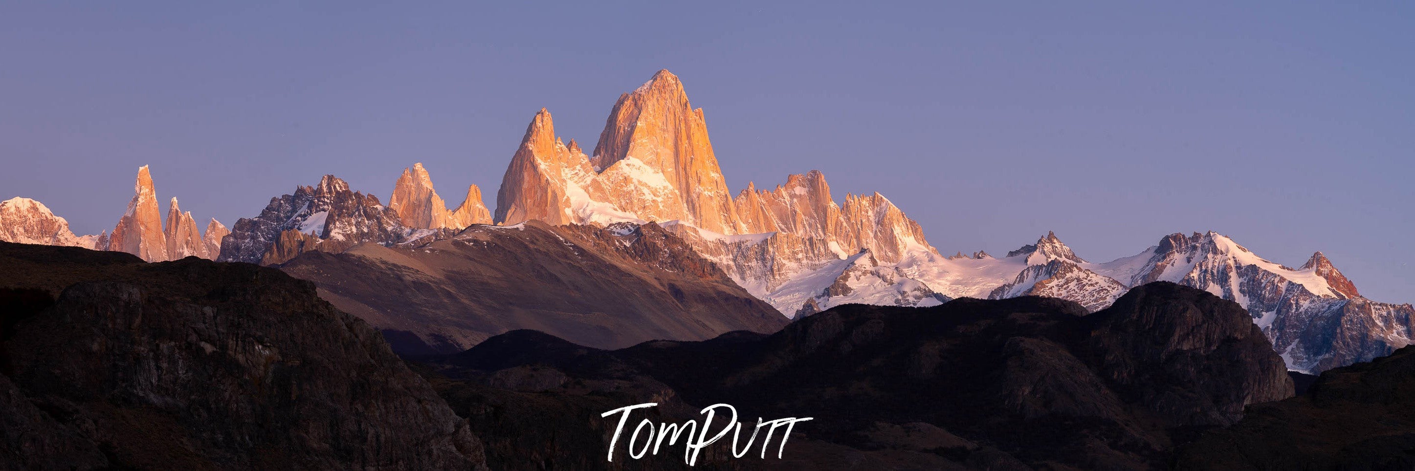 Mt Fitz Roy Range at sunrise, Patagonia