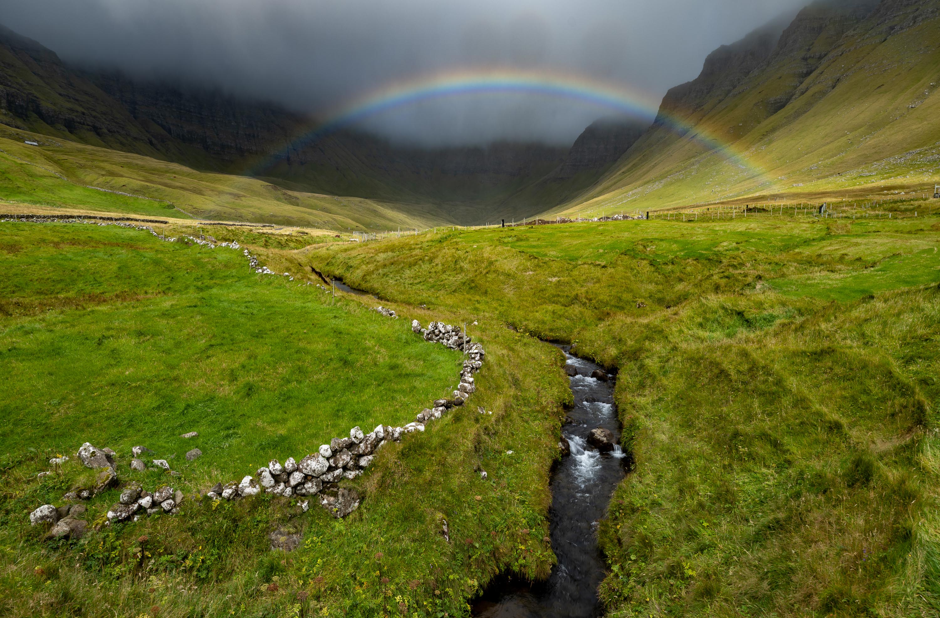 Gasadalur Rainbow, Faroe Islands