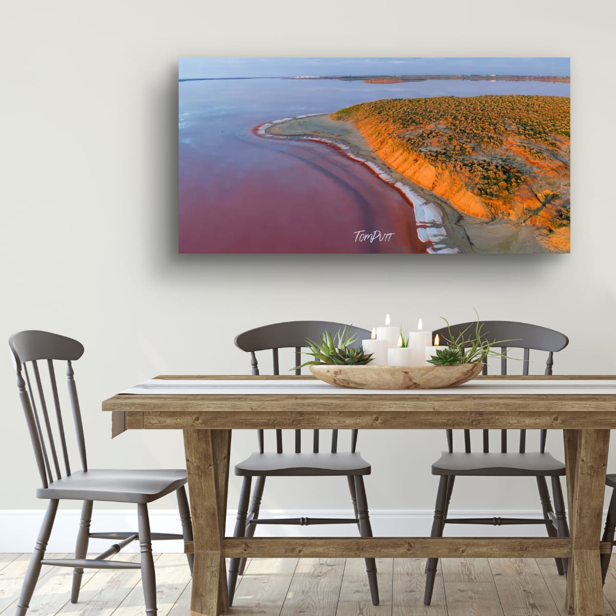 Red Shoreline Panorama